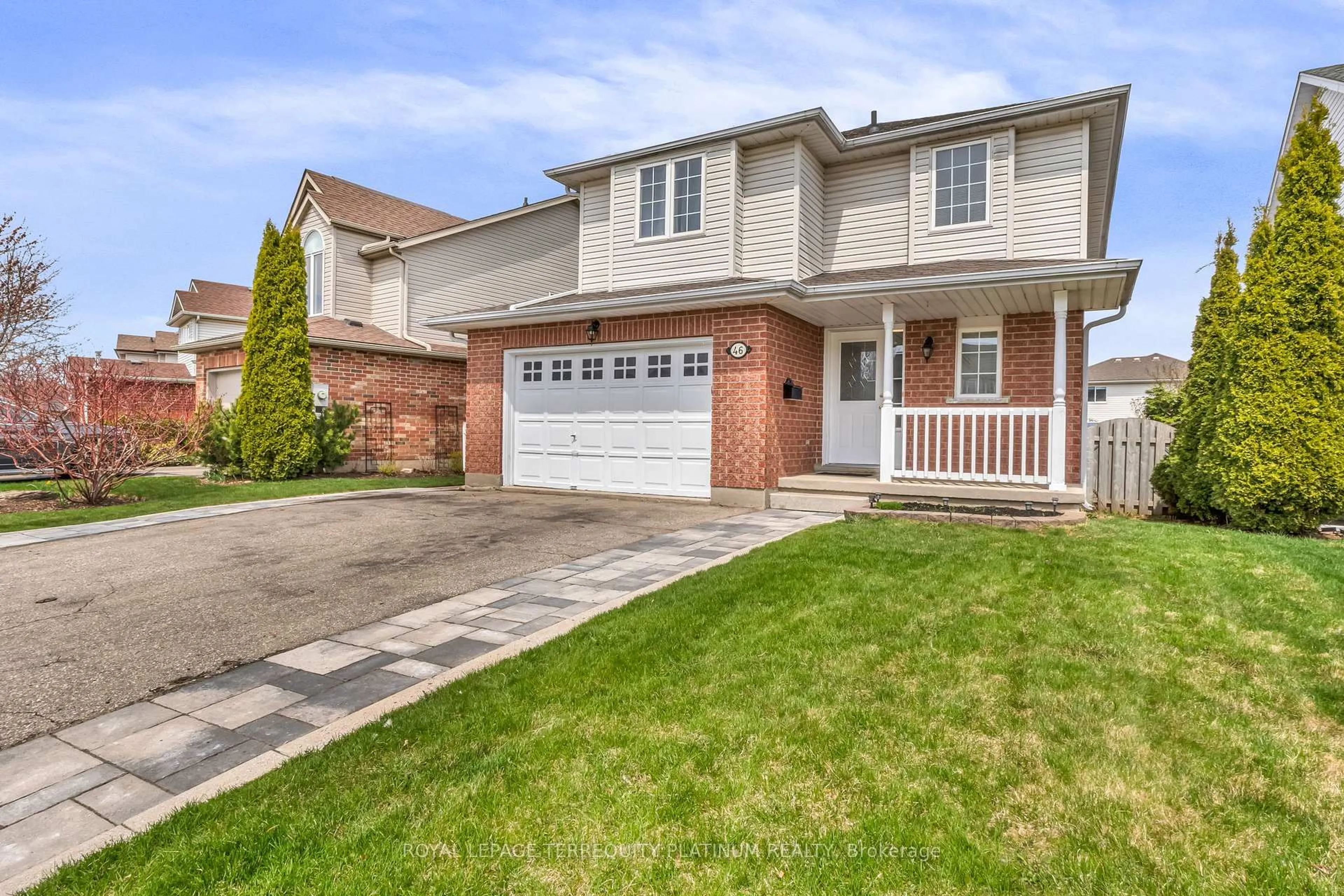 Home with brick exterior material, street for 46 Deerpath Dr, Guelph Ontario N1K 1V1