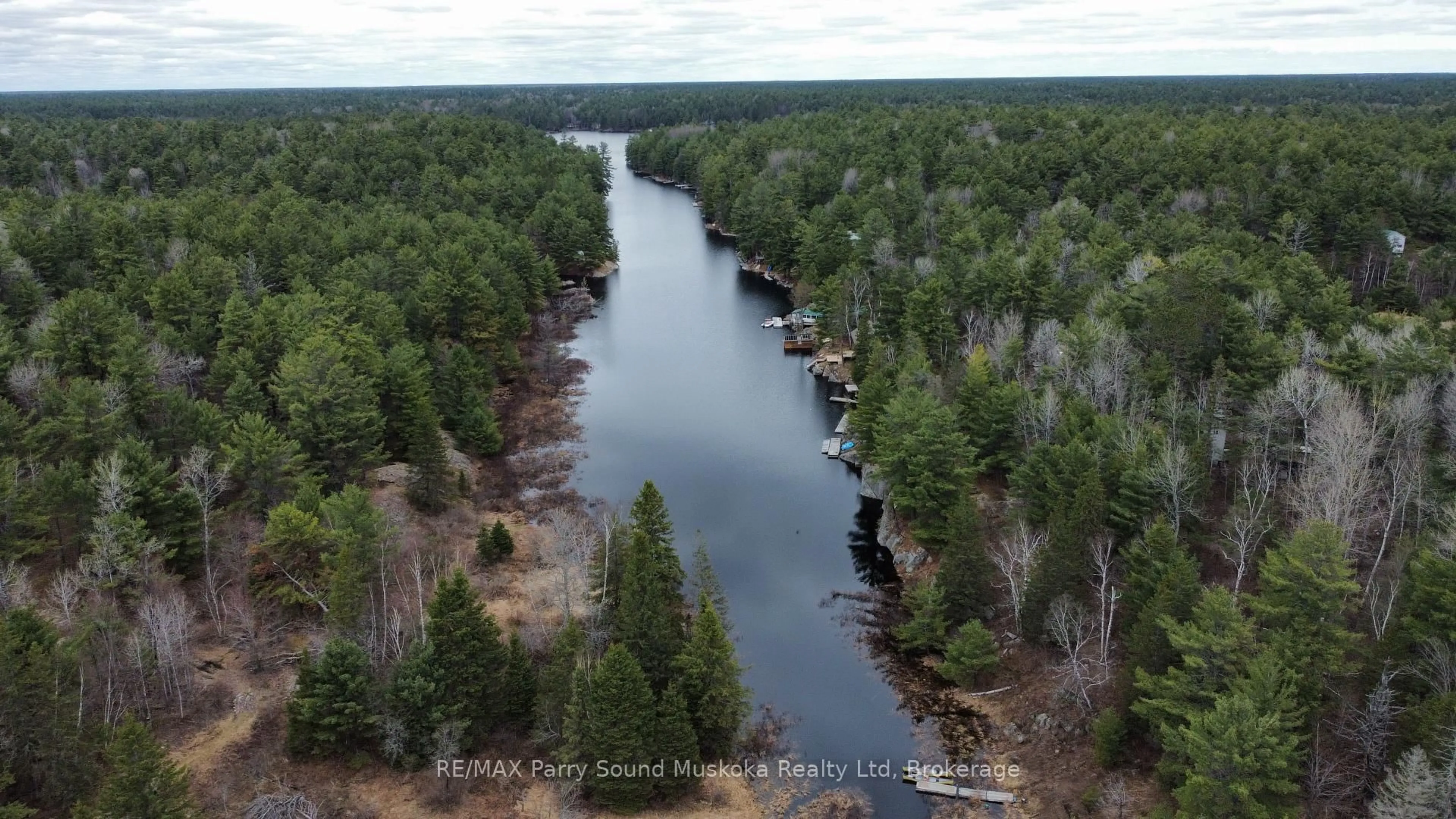 A pic from outside/outdoor area/front of a property/back of a property/a pic from drone, water/lake/river/ocean view for 410 RANGER N/A, Parry Sound Remote Area Ontario P0H 1S0
