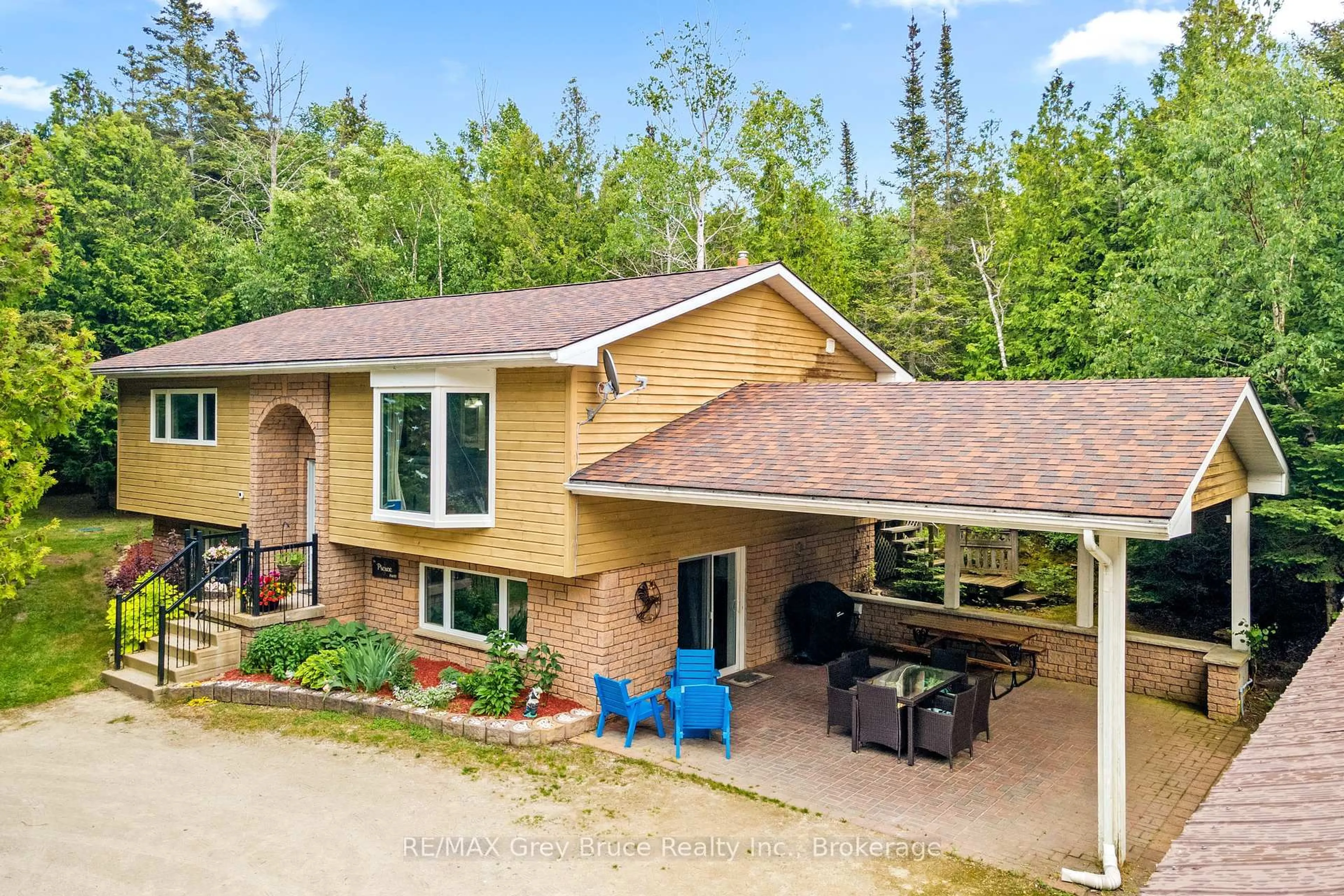A pic from outside/outdoor area/front of a property/back of a property/a pic from drone, unknown for 73 Corey Cres, Northern Bruce Peninsula Ontario N0H 2R0