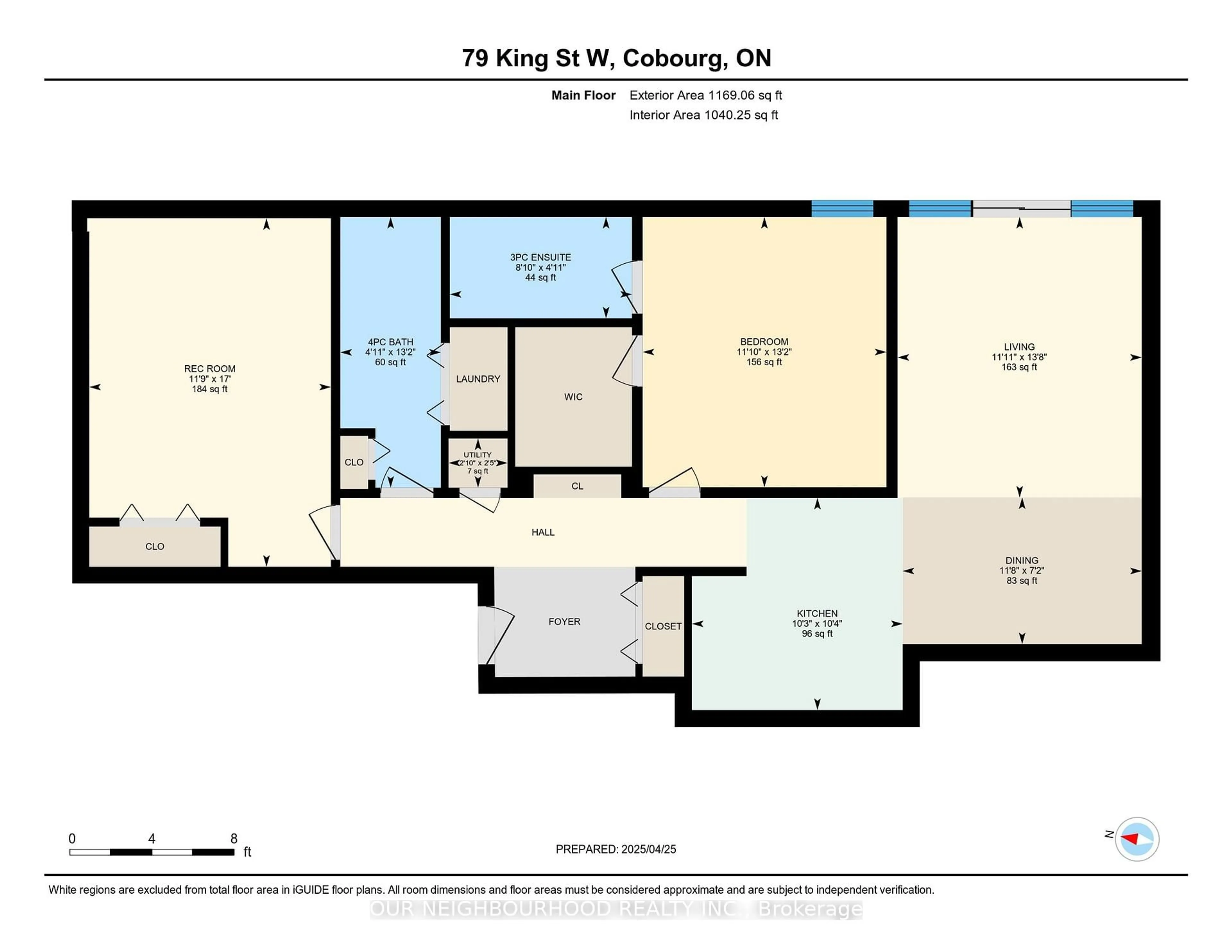 Floor plan for 79 King St #202, Cobourg Ontario K9A 2M4