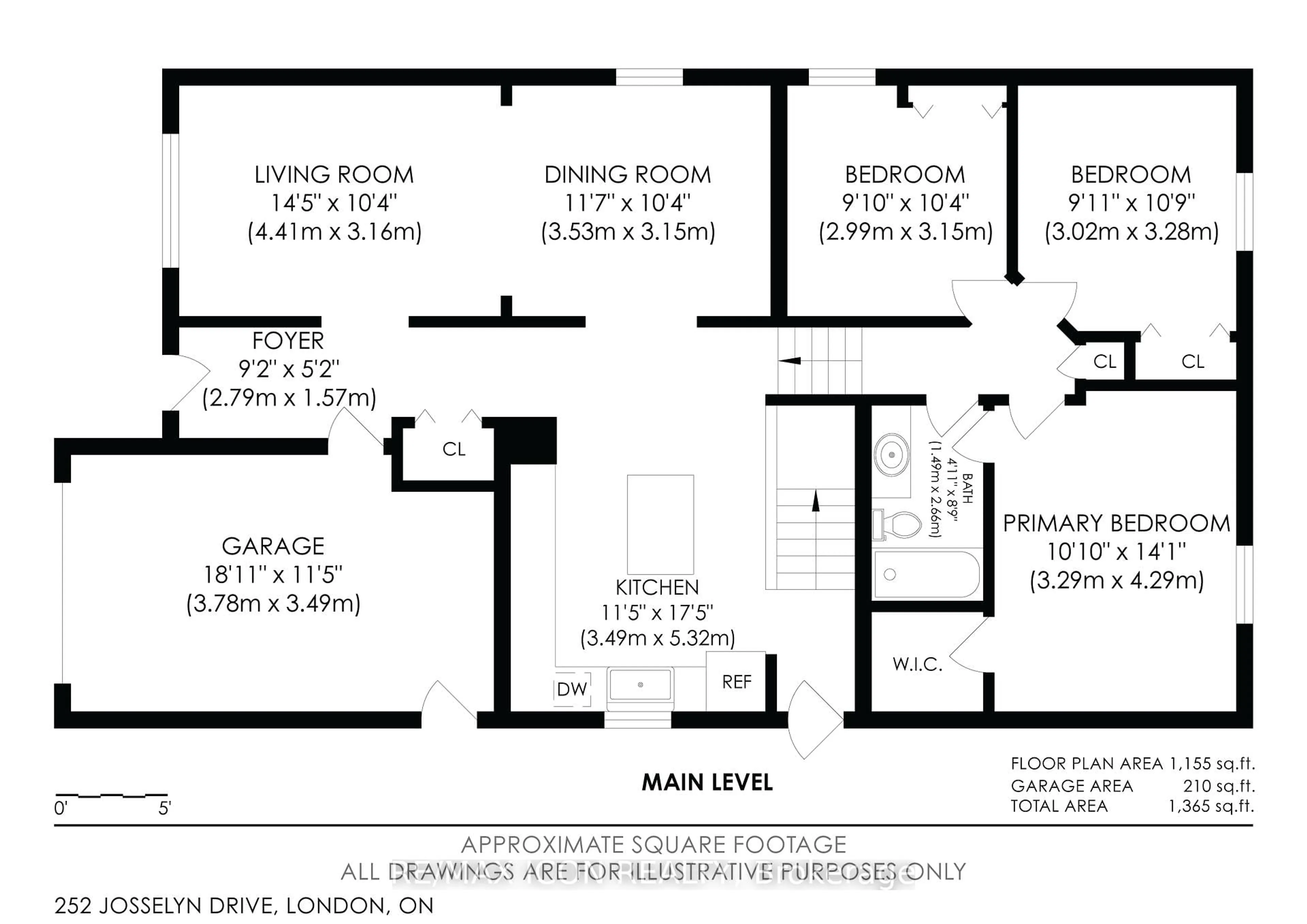 Floor plan for 252 Josselyn Dr, London South Ontario N6E 3S5