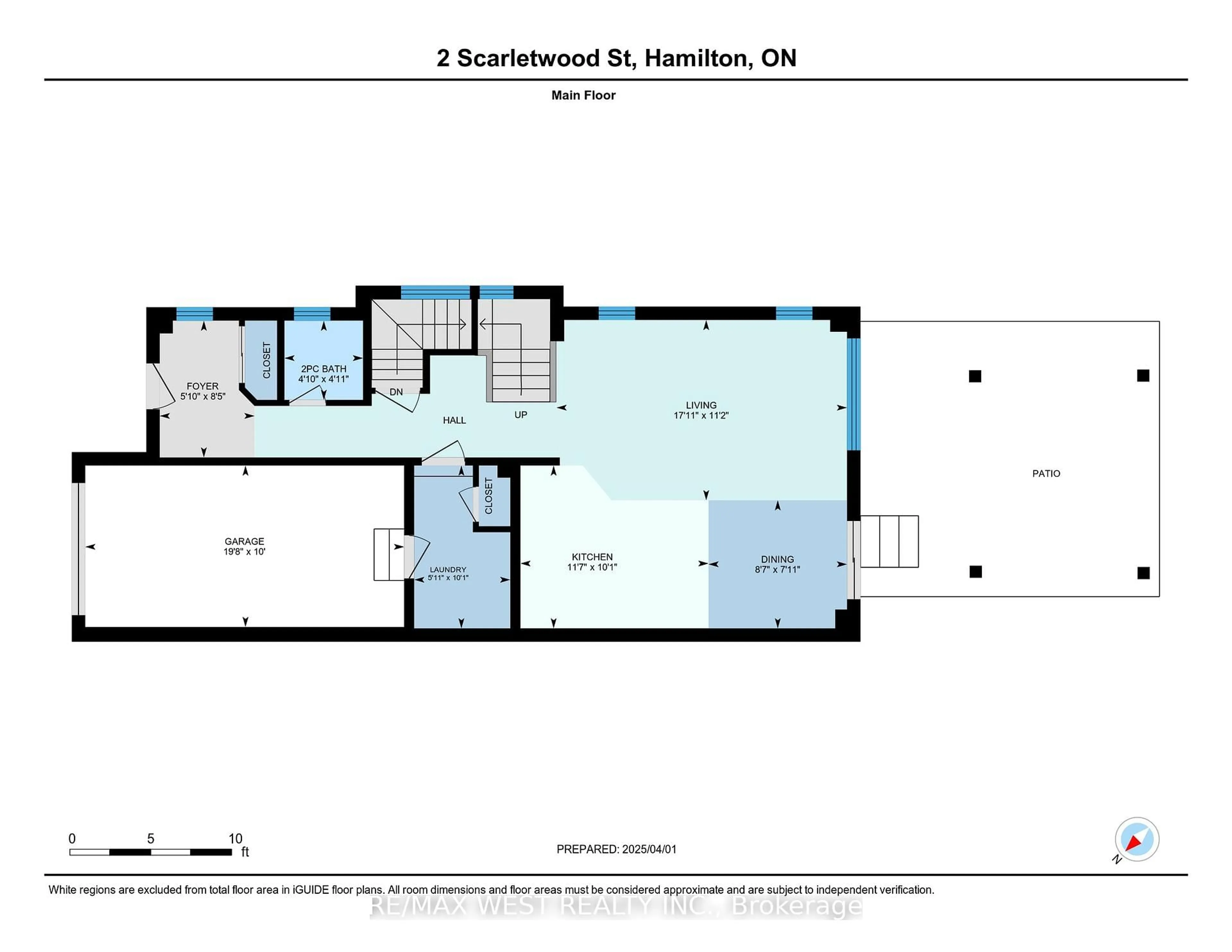 Floor plan for 2 Scarletwood St, Hamilton Ontario L8J 0K8