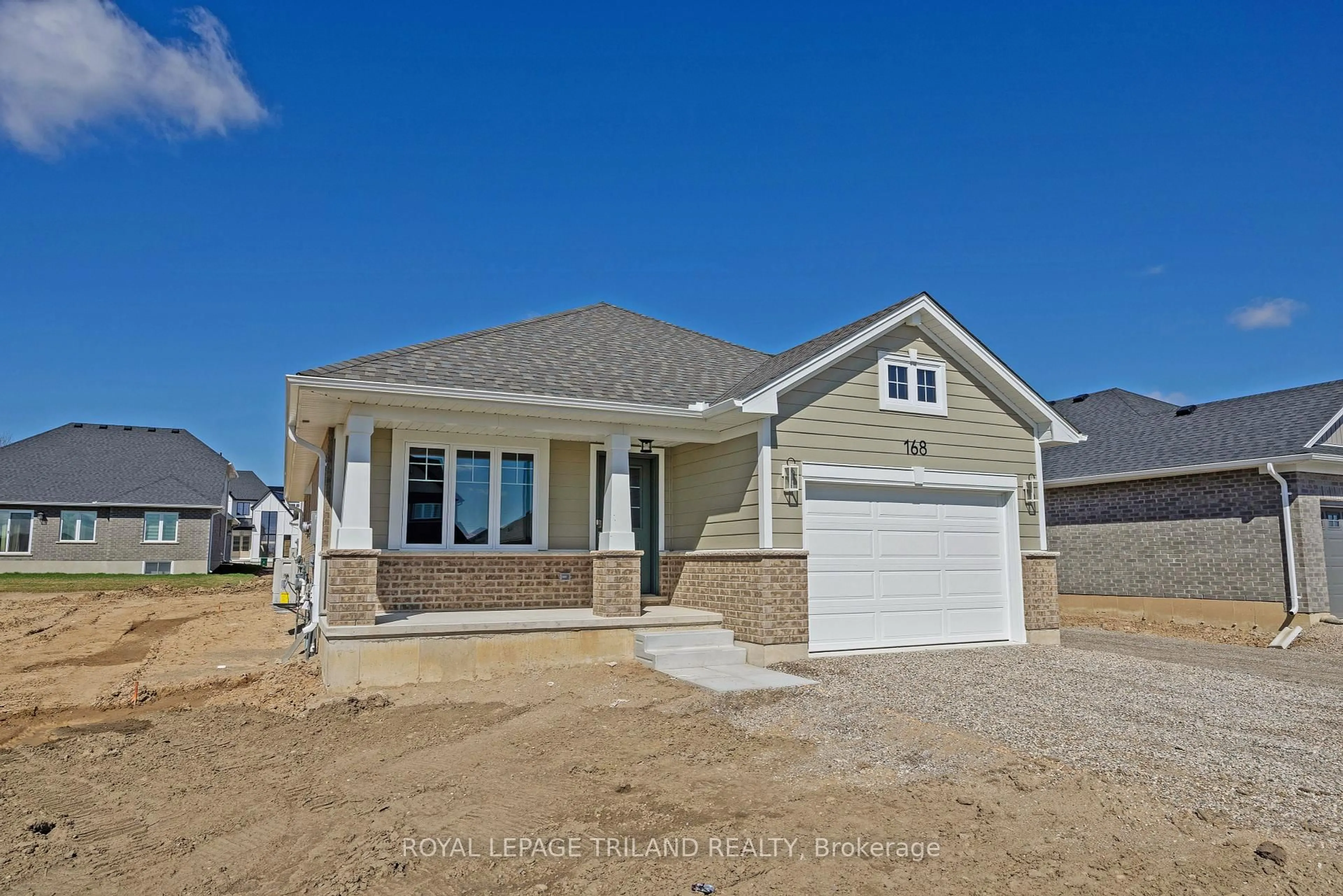 Home with brick exterior material, street for 168 RENAISSANCE Dr, St. Thomas Ontario N5R 0P1
