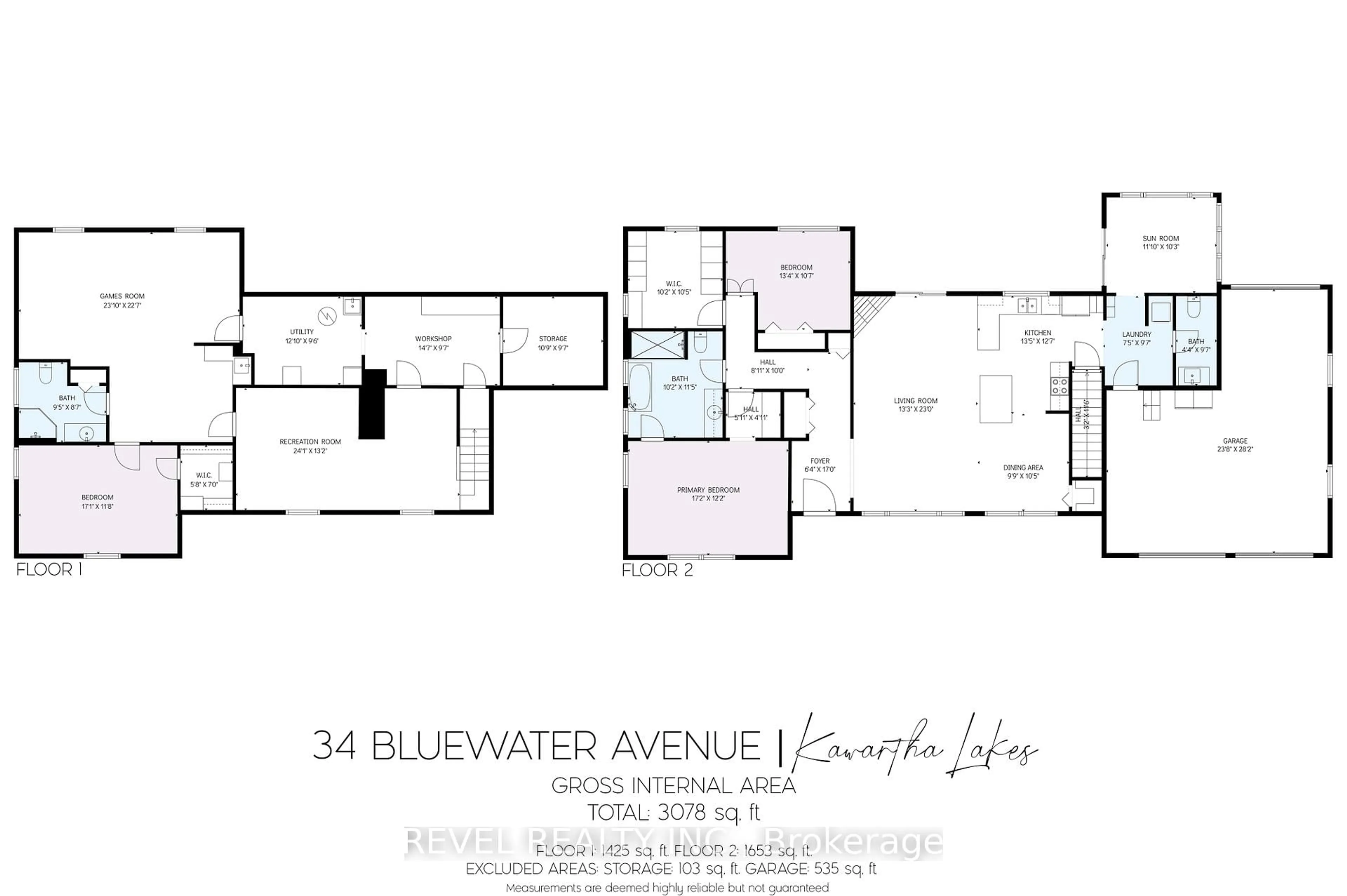 Floor plan for 34 Bluewater Ave, Kawartha Lakes Ontario K9V 4R6