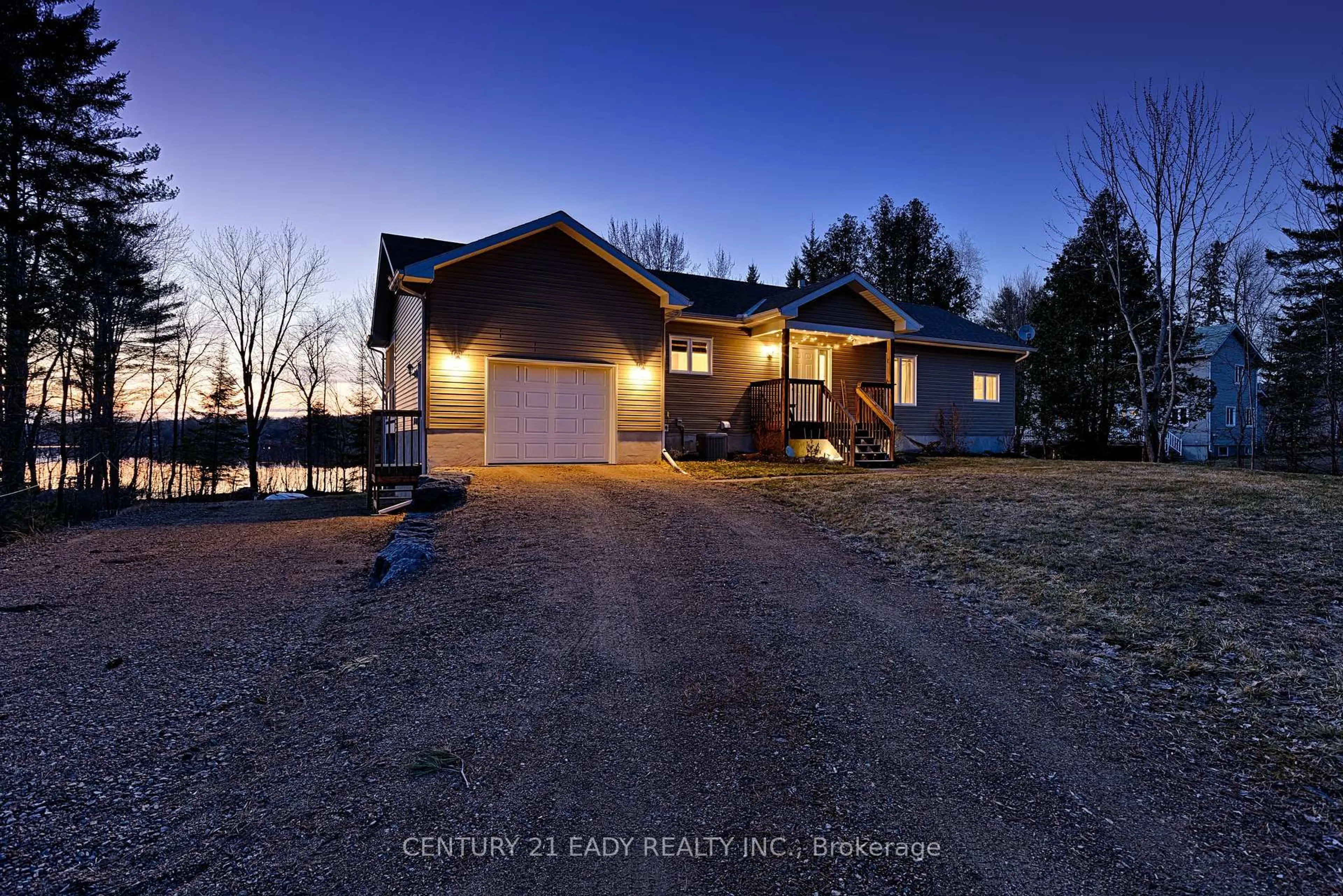 A pic from outside/outdoor area/front of a property/back of a property/a pic from drone, water/lake/river/ocean view for 91 Muskie Lane, Golden Lake Ontario K0J 1X0