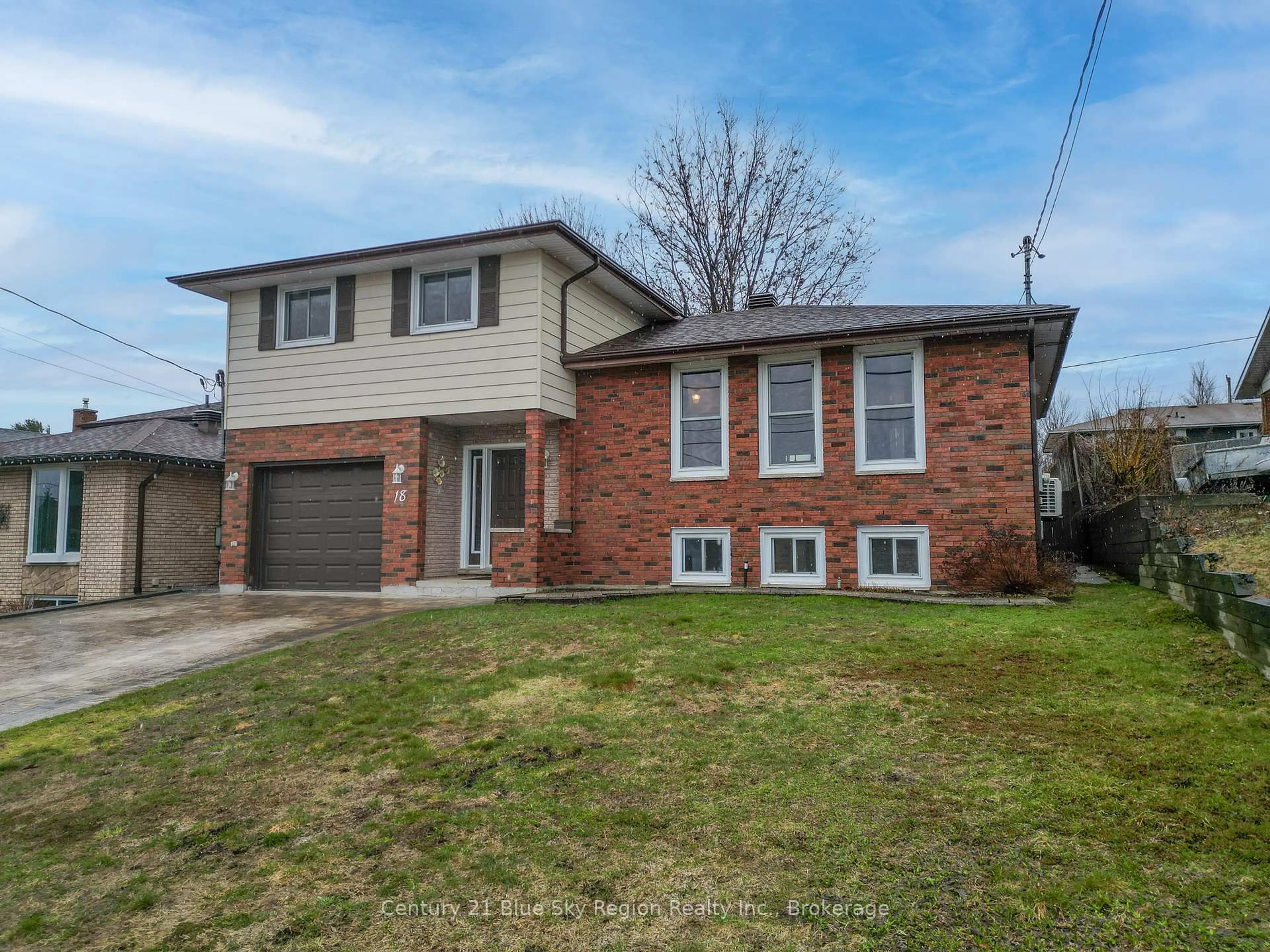 Home with brick exterior material, street for 18 Sable Cres, North Bay Ontario P1A 3X7