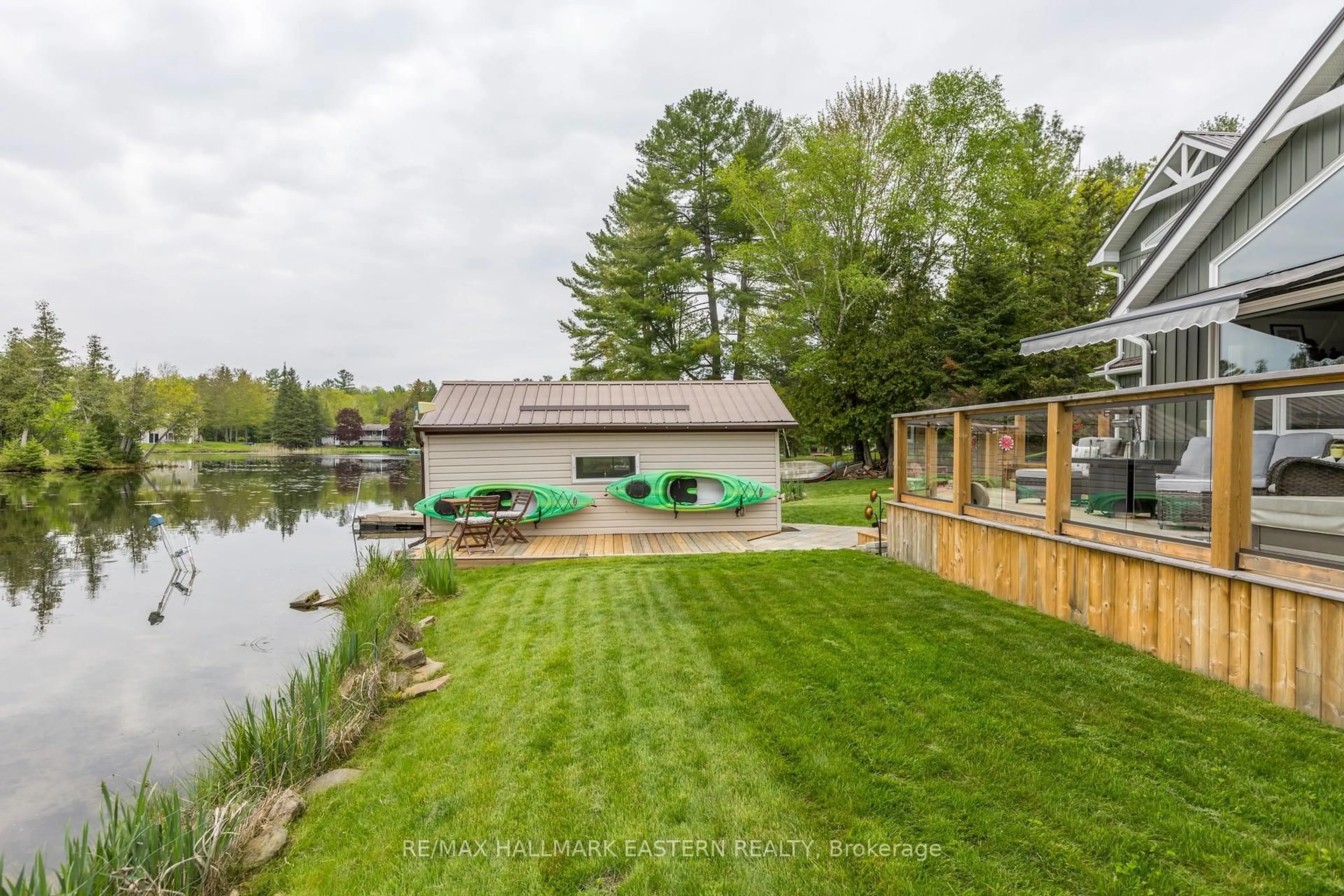 Patio, water/lake/river/ocean view for 2151 Little Chipmunk Rd, Douro-Dummer Ontario K0L 2H0