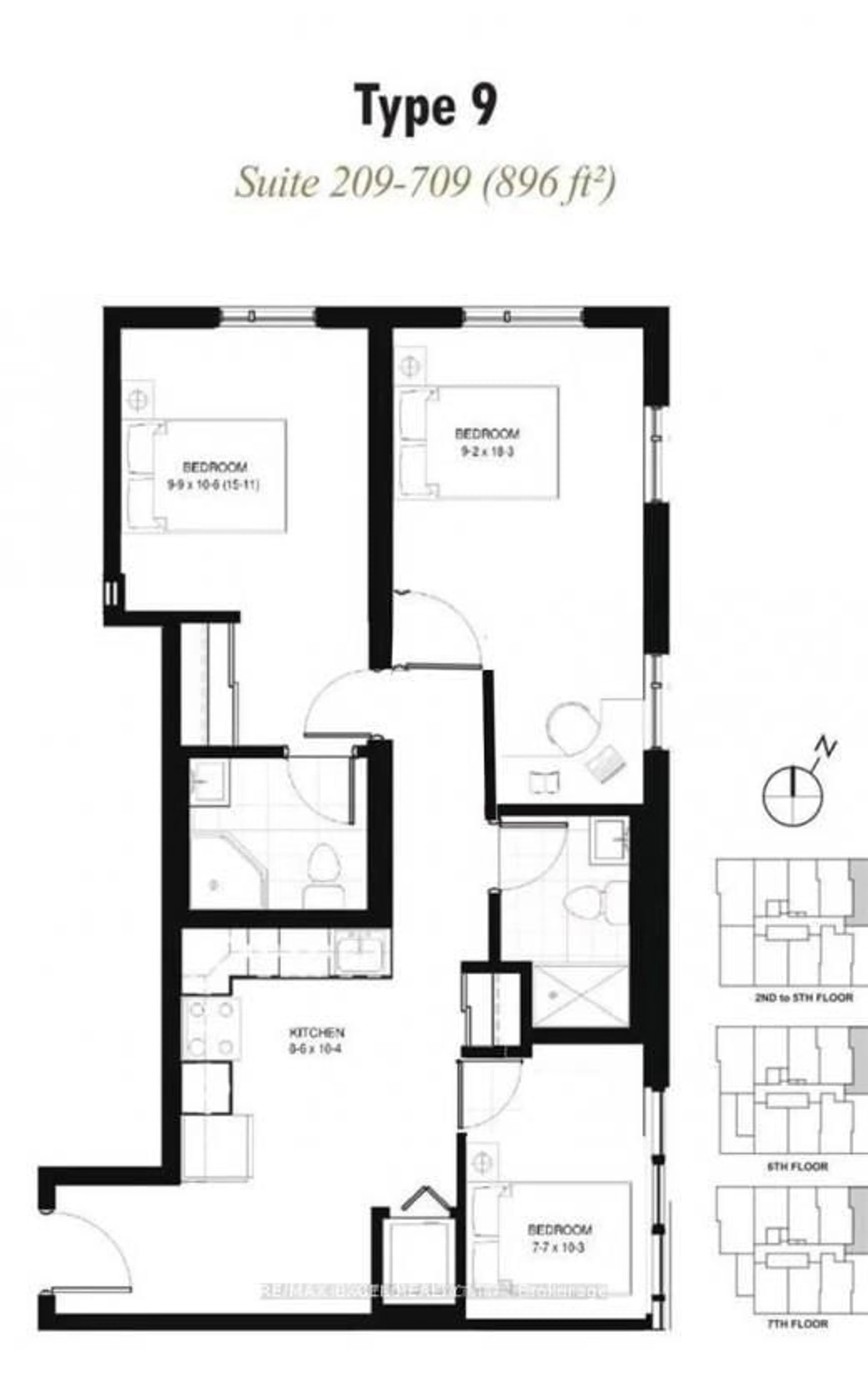 Floor plan for 246 Lester St #709, Waterloo Ontario N2L 0H1