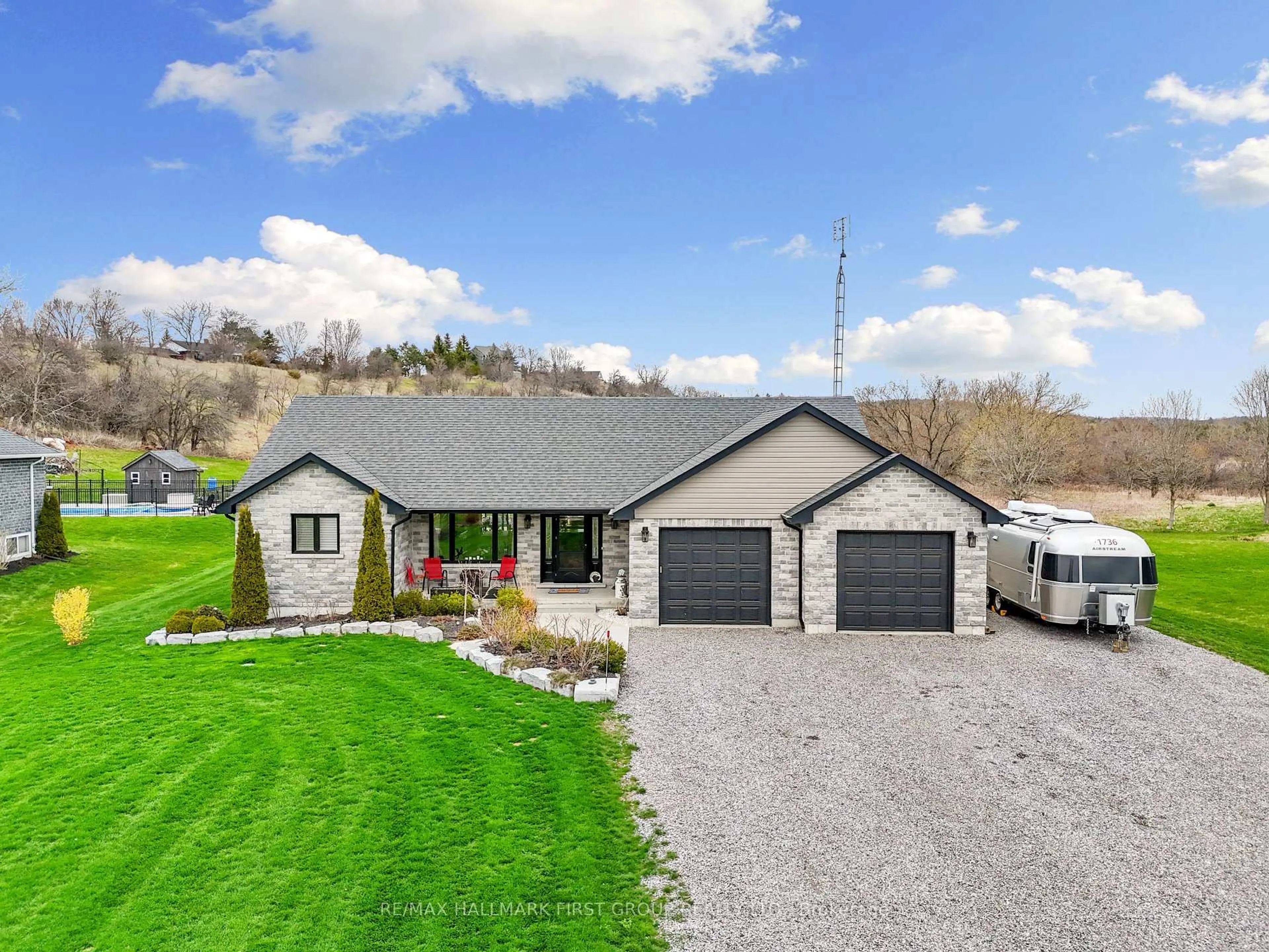 A pic from outside/outdoor area/front of a property/back of a property/a pic from drone, street for 218 Old Danforth Rd, Alnwick/Haldimand Ontario K0K 2G0