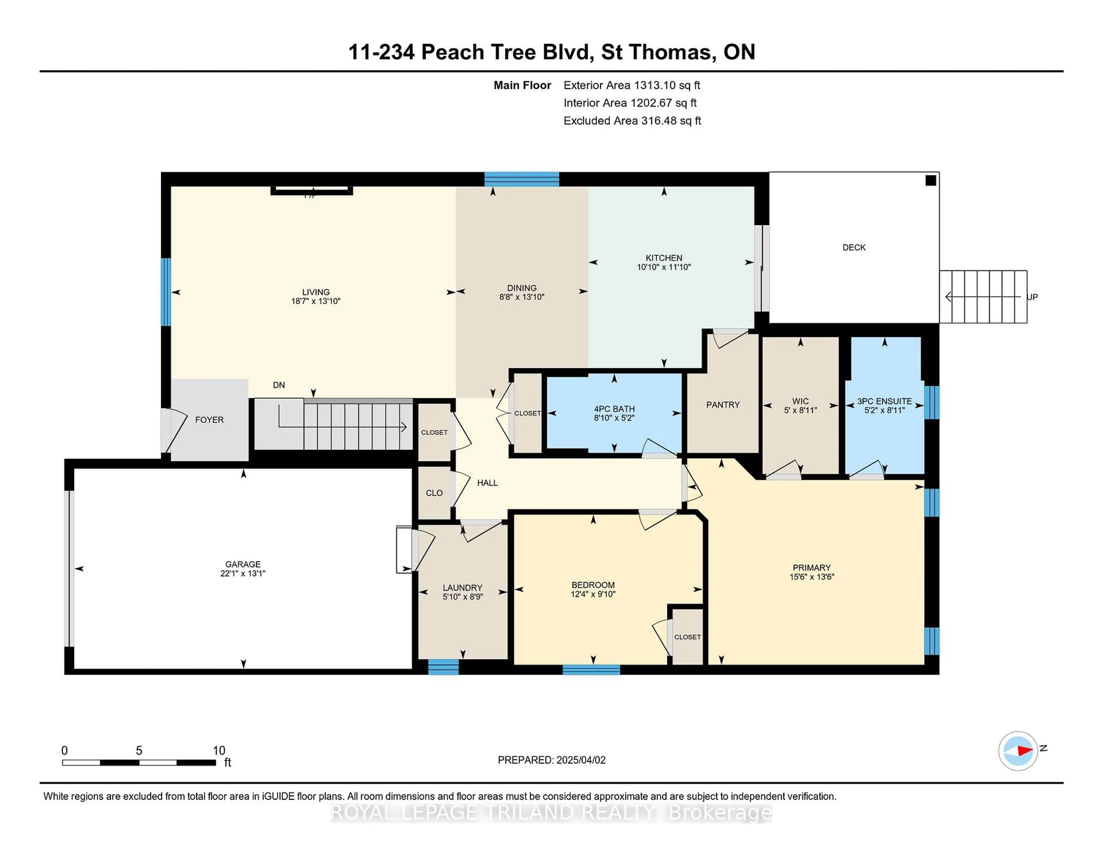 Floor plan for 234 Peach Tree Blvd #11, St. Thomas Ontario N5R 0G8