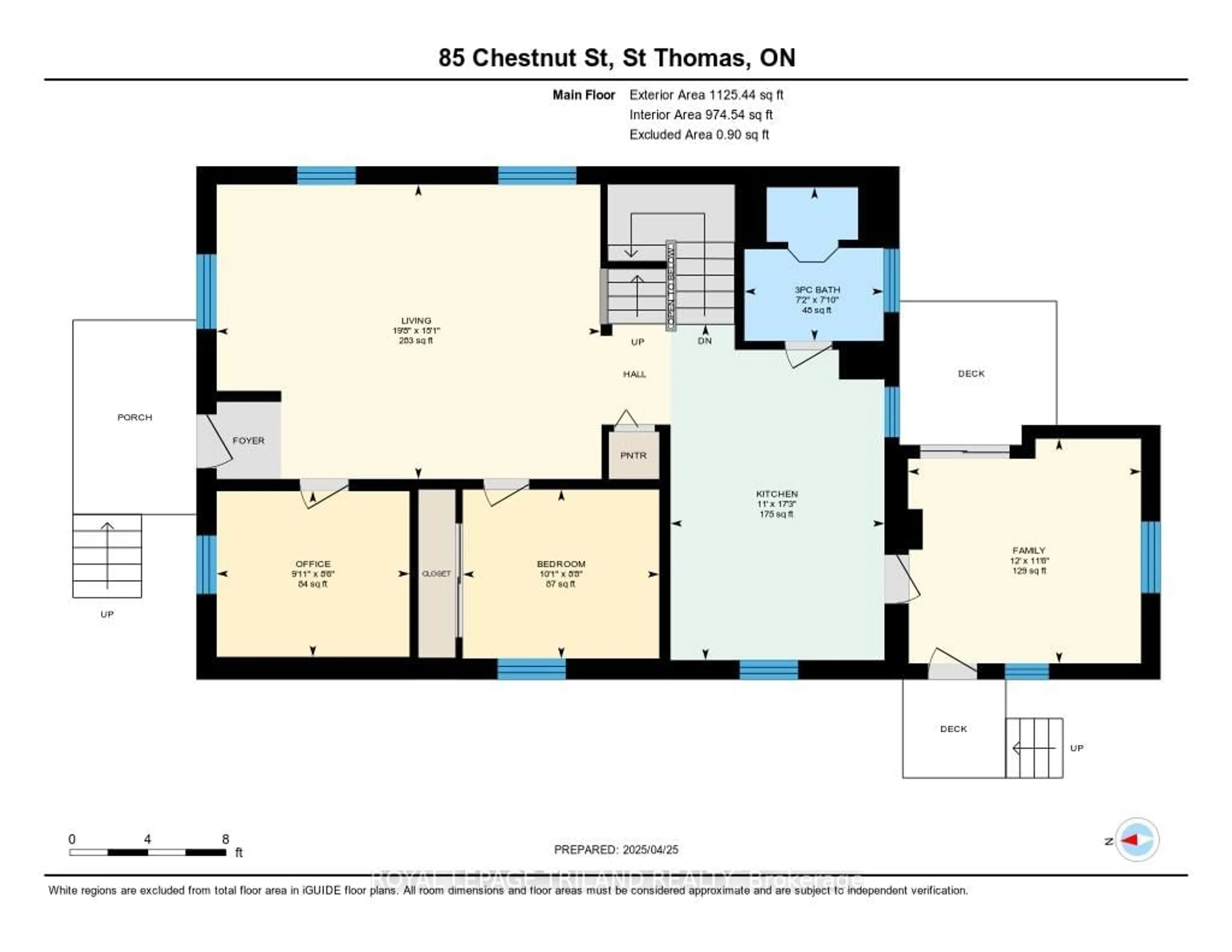 Floor plan for 85 Chestnut St, St. Thomas Ontario N5R 2B1