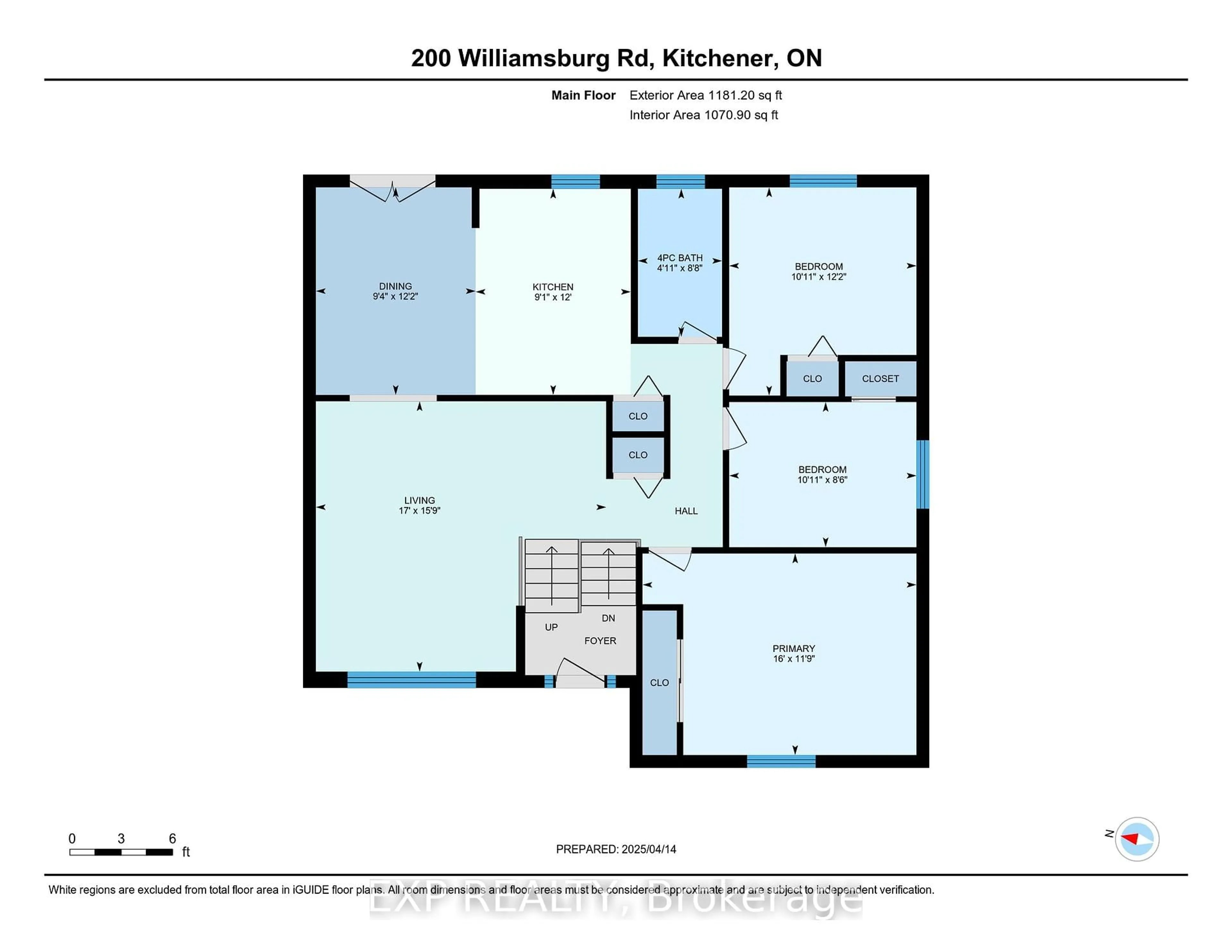 Floor plan for 200 Williamsburg Rd, Kitchener Ontario N2E 2N2