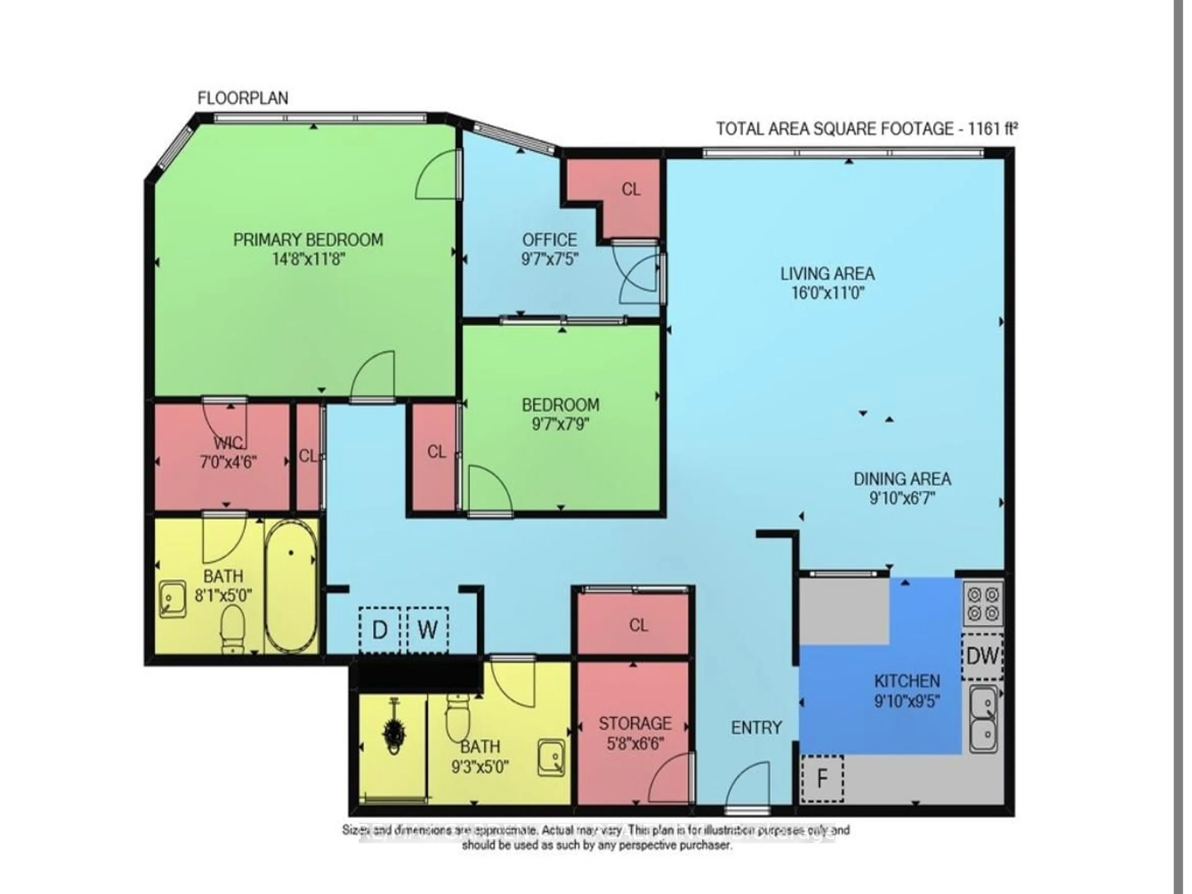 Floor plan for 7 Gale Cres #1105, St. Catharines Ontario L2R 7M8