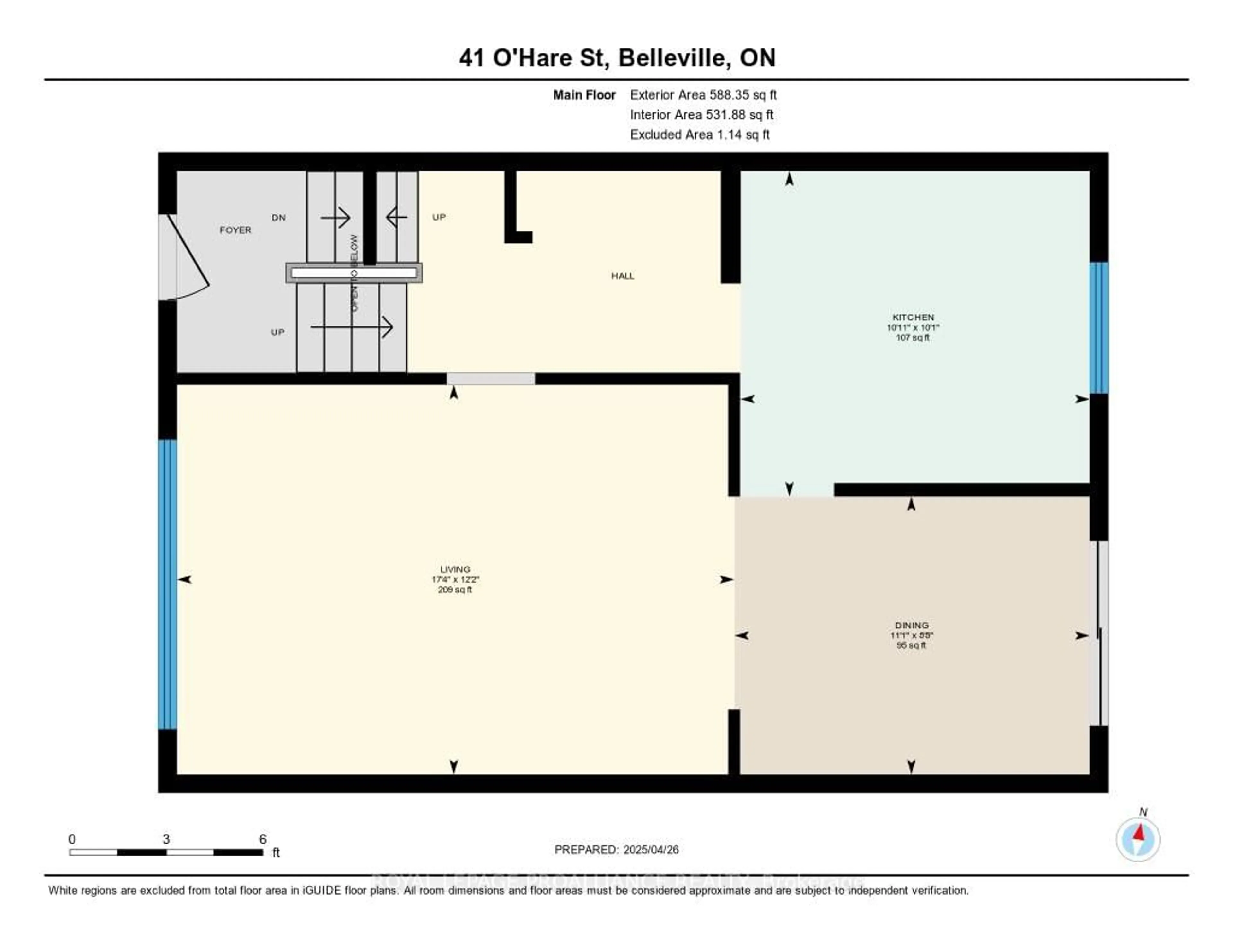 Floor plan for 41 O'Hare St, Belleville Ontario K8P 4R9