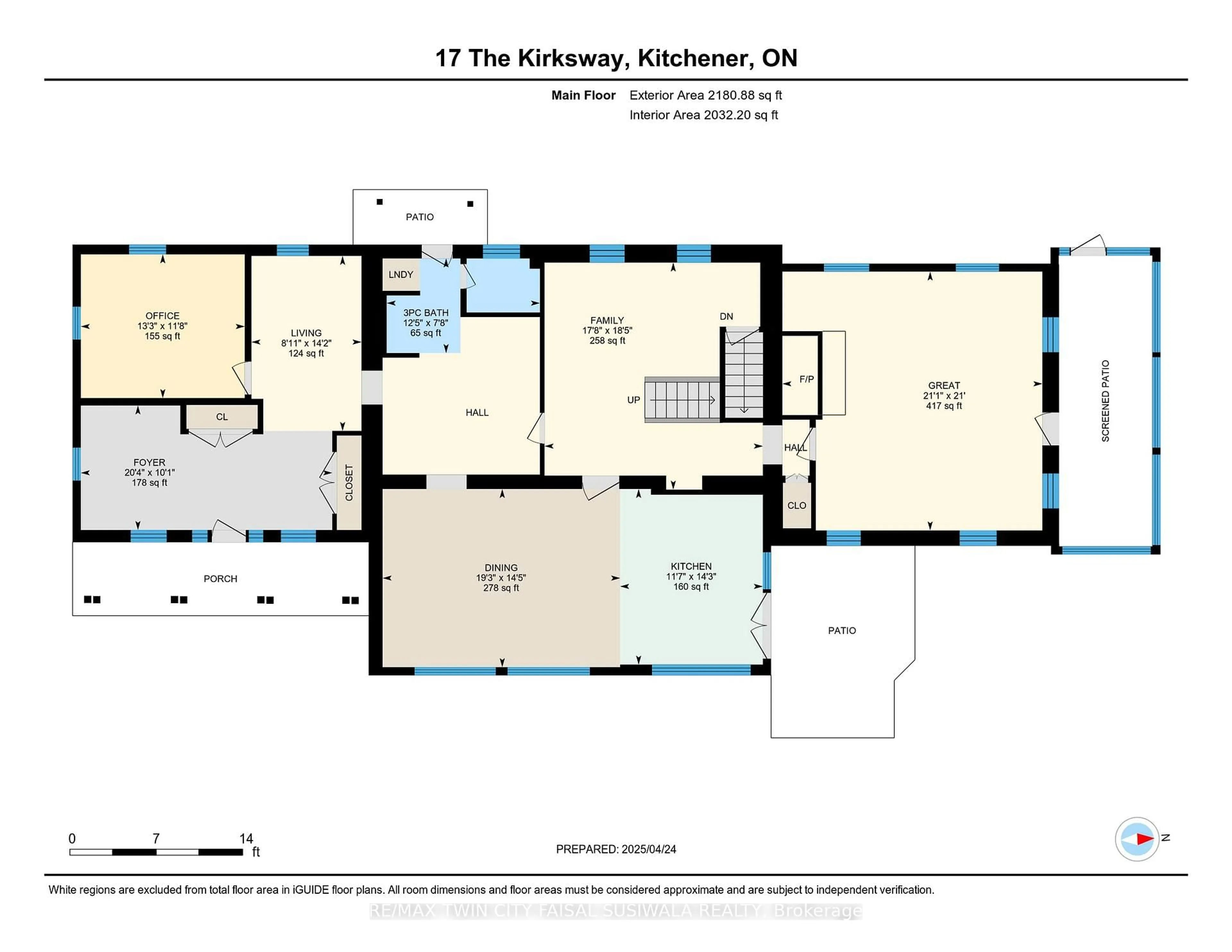 Floor plan for 17 The Kirksway N/A, Kitchener Ontario N2P 2J3
