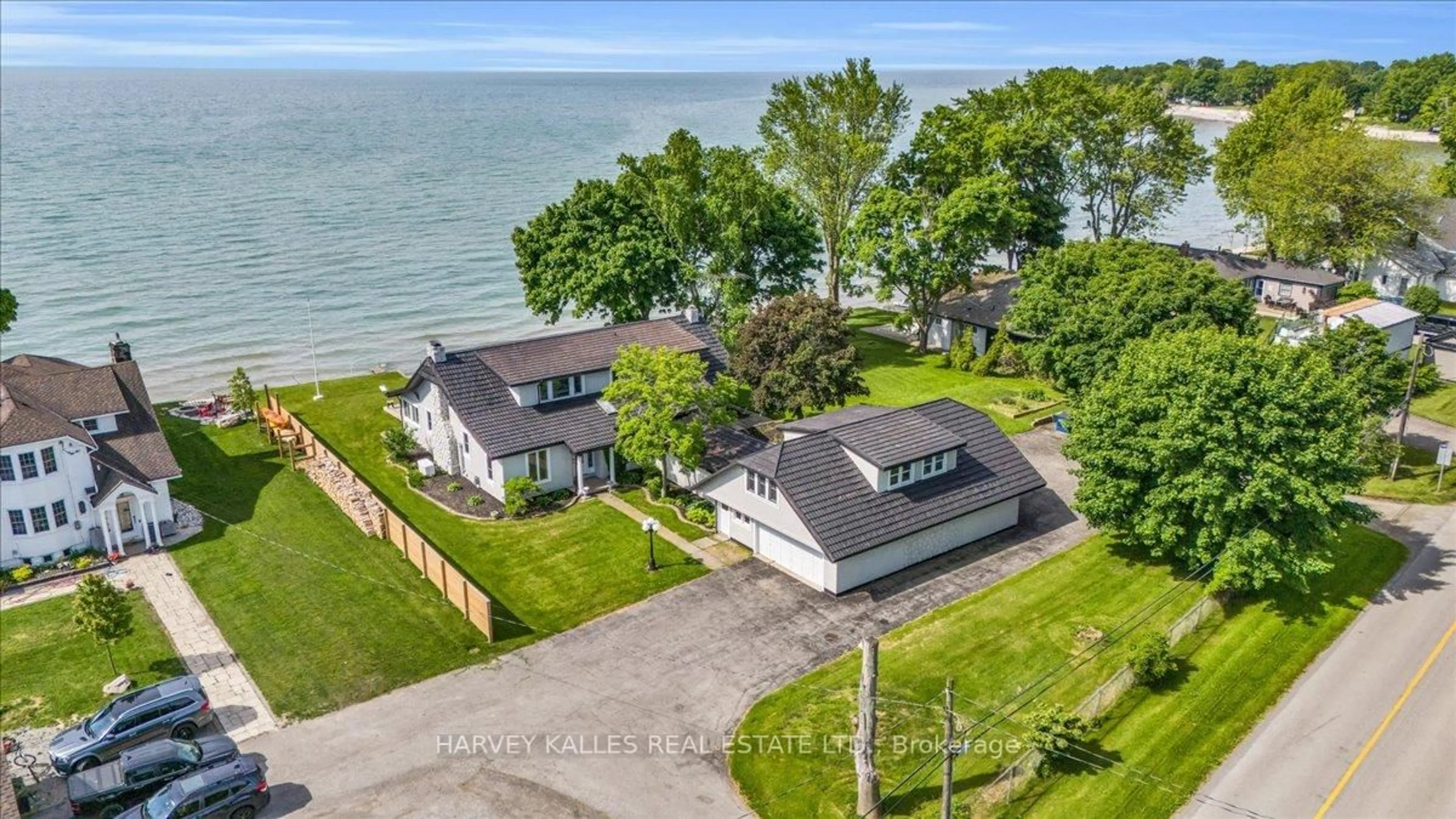 A pic from outside/outdoor area/front of a property/back of a property/a pic from drone, water/lake/river/ocean view for 11833 Lakeshore Rd, Wainfleet Ontario L0S 1V0