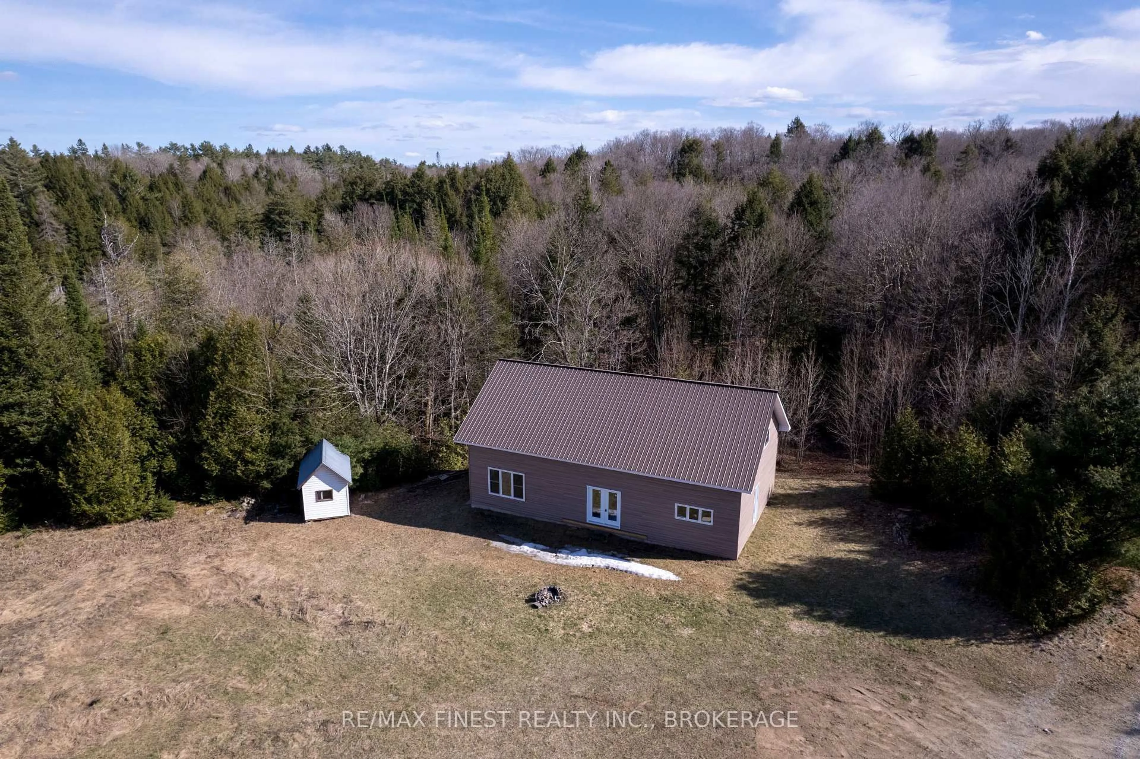 A pic from outside/outdoor area/front of a property/back of a property/a pic from drone, building for 1975 North Rd, Plevna Ontario K0H 2M0