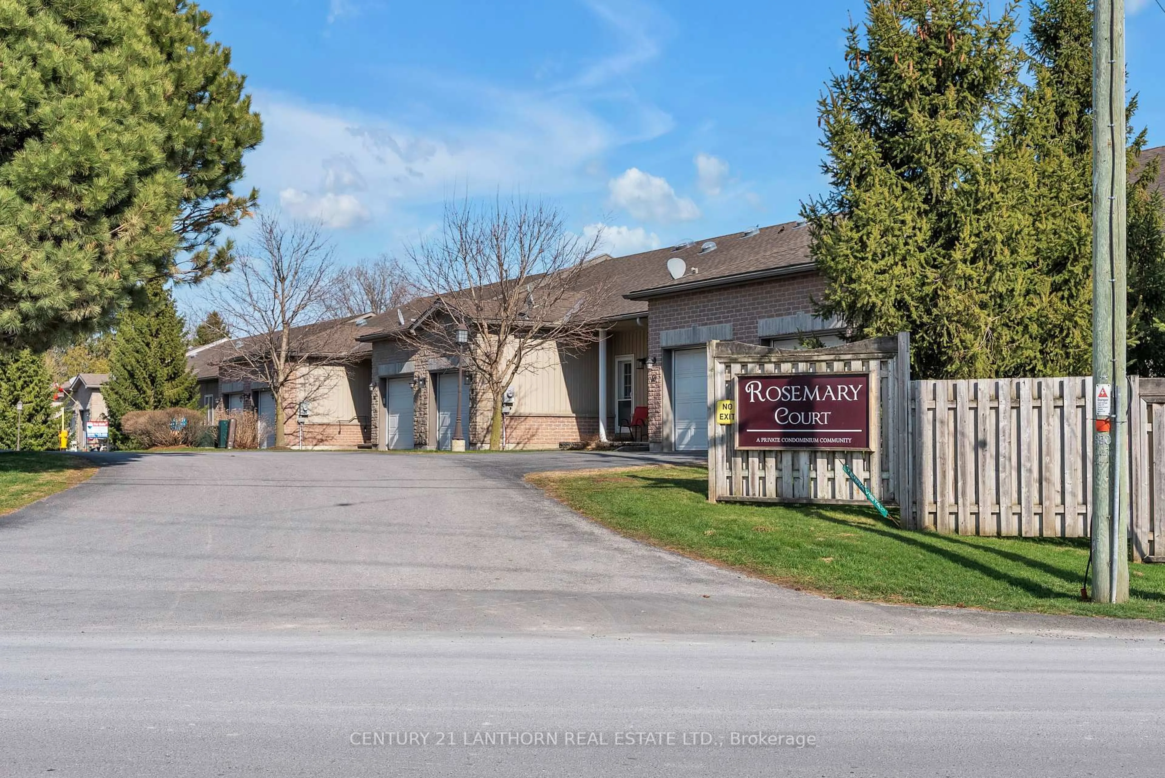 A pic from outside/outdoor area/front of a property/back of a property/a pic from drone, street for 1 Rosemary Crt #15, Prince Edward County Ontario K0K 2T0