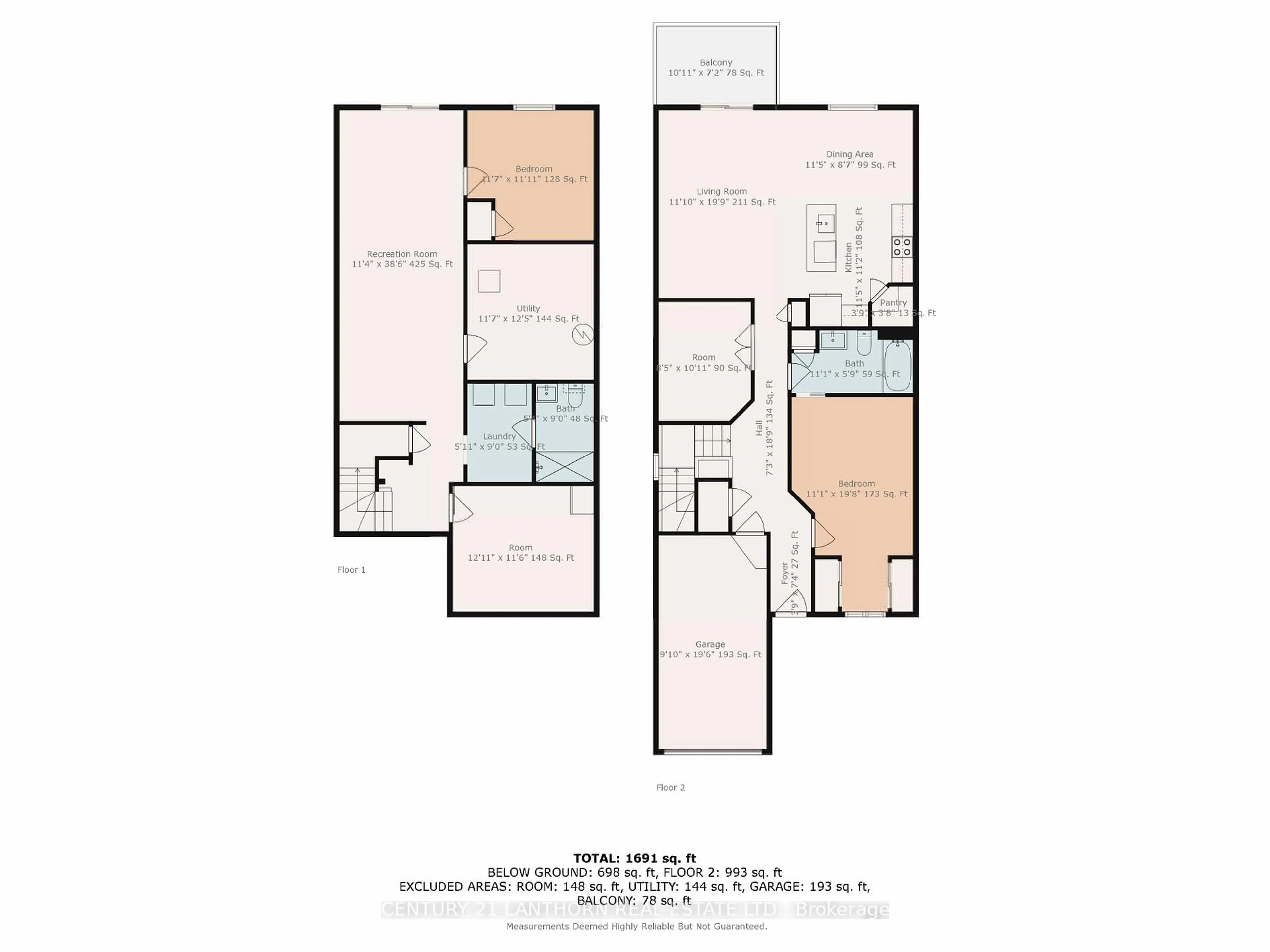 Floor plan for 1 Rosemary Crt #15, Prince Edward County Ontario K0K 2T0