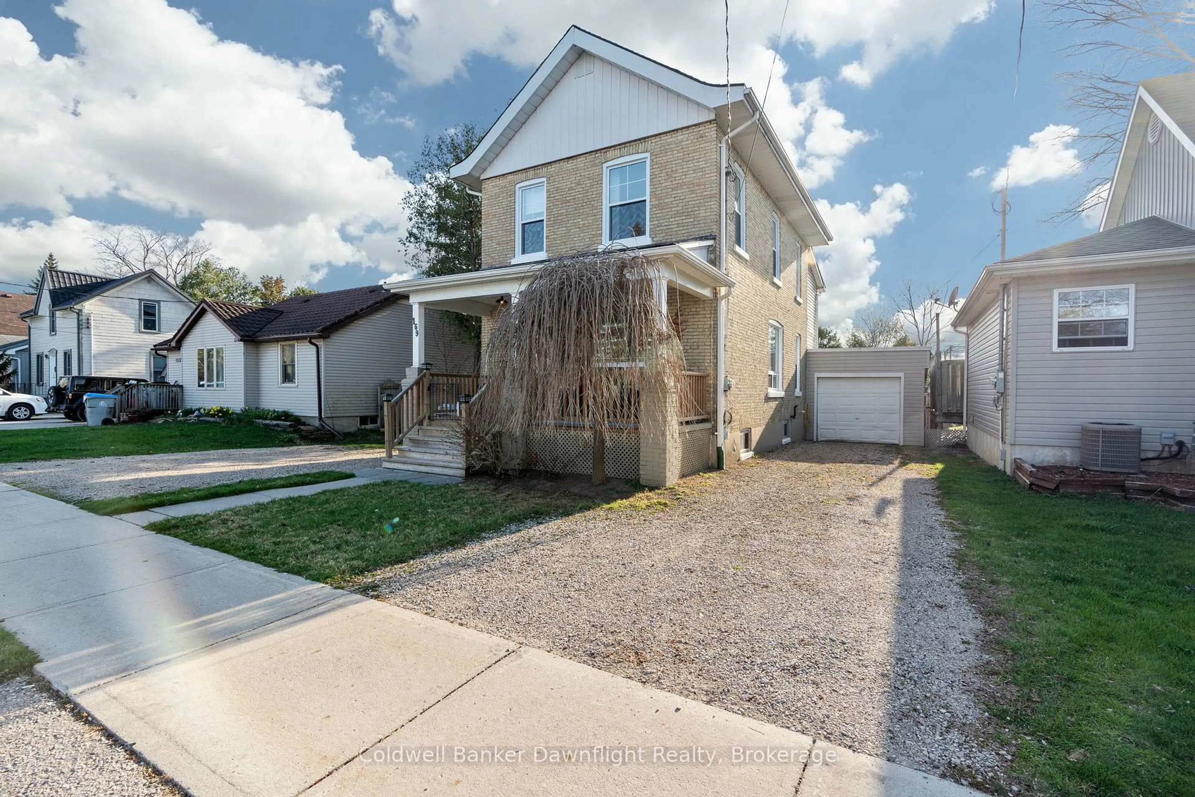 A pic from outside/outdoor area/front of a property/back of a property/a pic from drone, street for 169 Andrew St, South Huron Ontario N0M 1S2