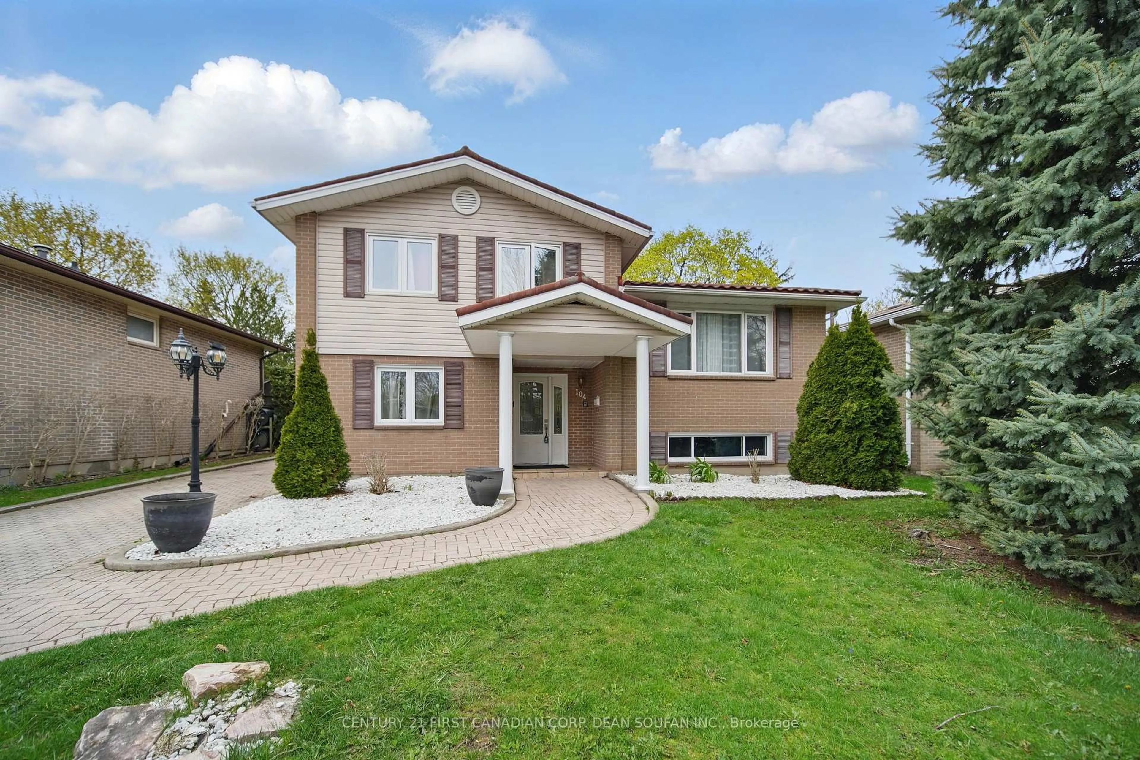 Home with brick exterior material, street for 104 Antrim Cres, London South Ontario N6E 1G8
