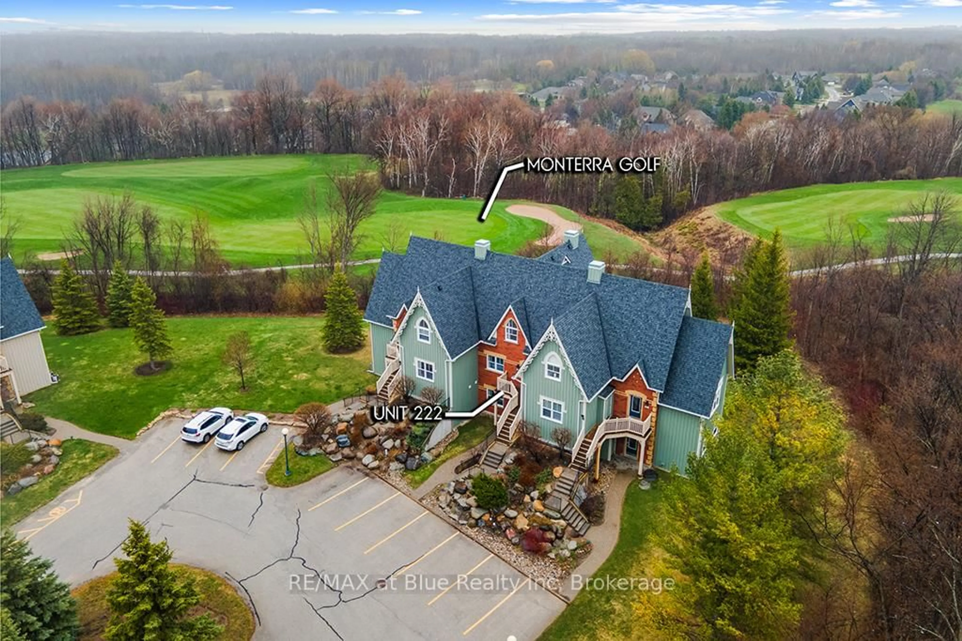 A pic from outside/outdoor area/front of a property/back of a property/a pic from drone, mountain view for 170 Snowbridge Way #222, Blue Mountains Ontario L9Y 0V1