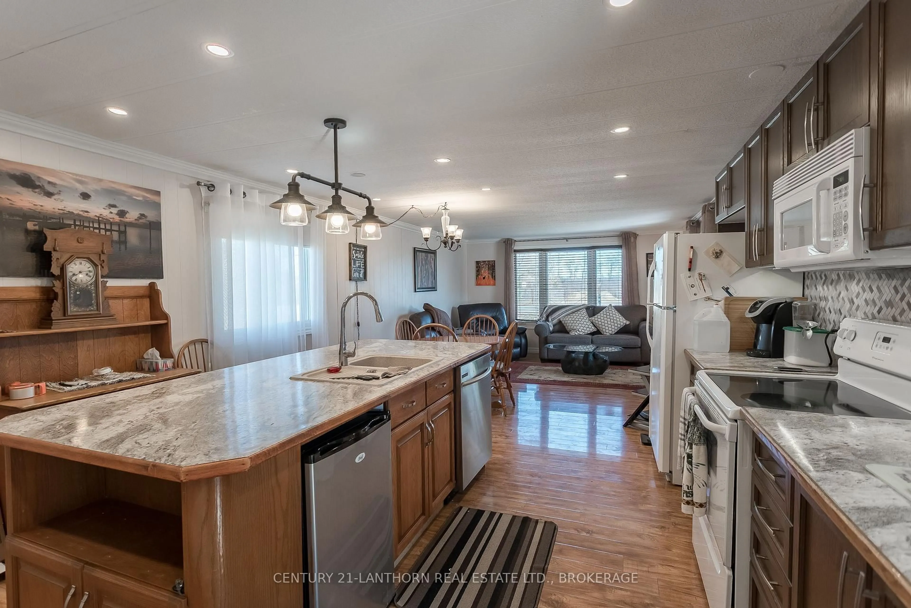 Open concept kitchen, ceramic/tile floor for 4417 Front St, Verona Ontario K0H 2W0