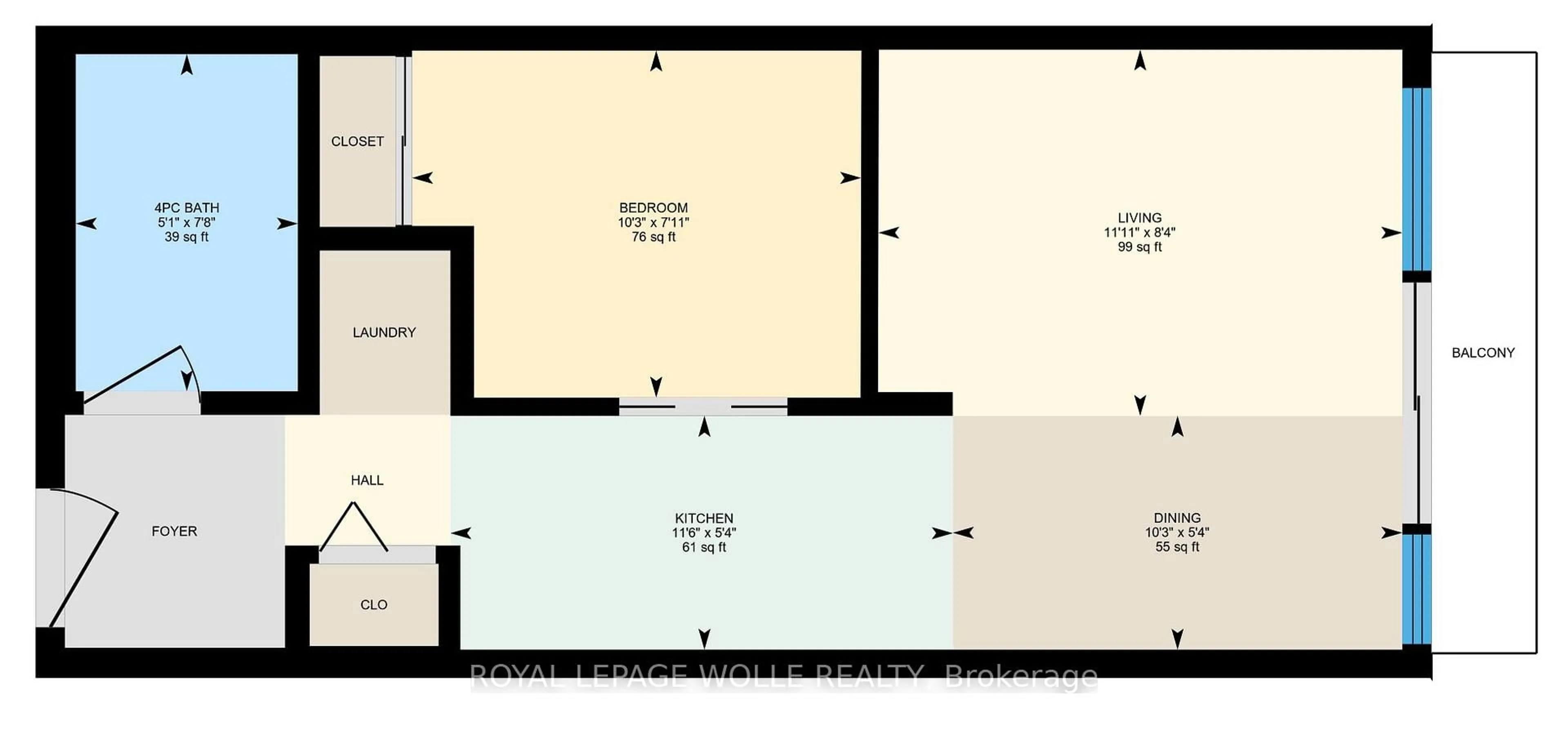 Floor plan for 308 Lester St #617, Waterloo Ontario N2L 0H9