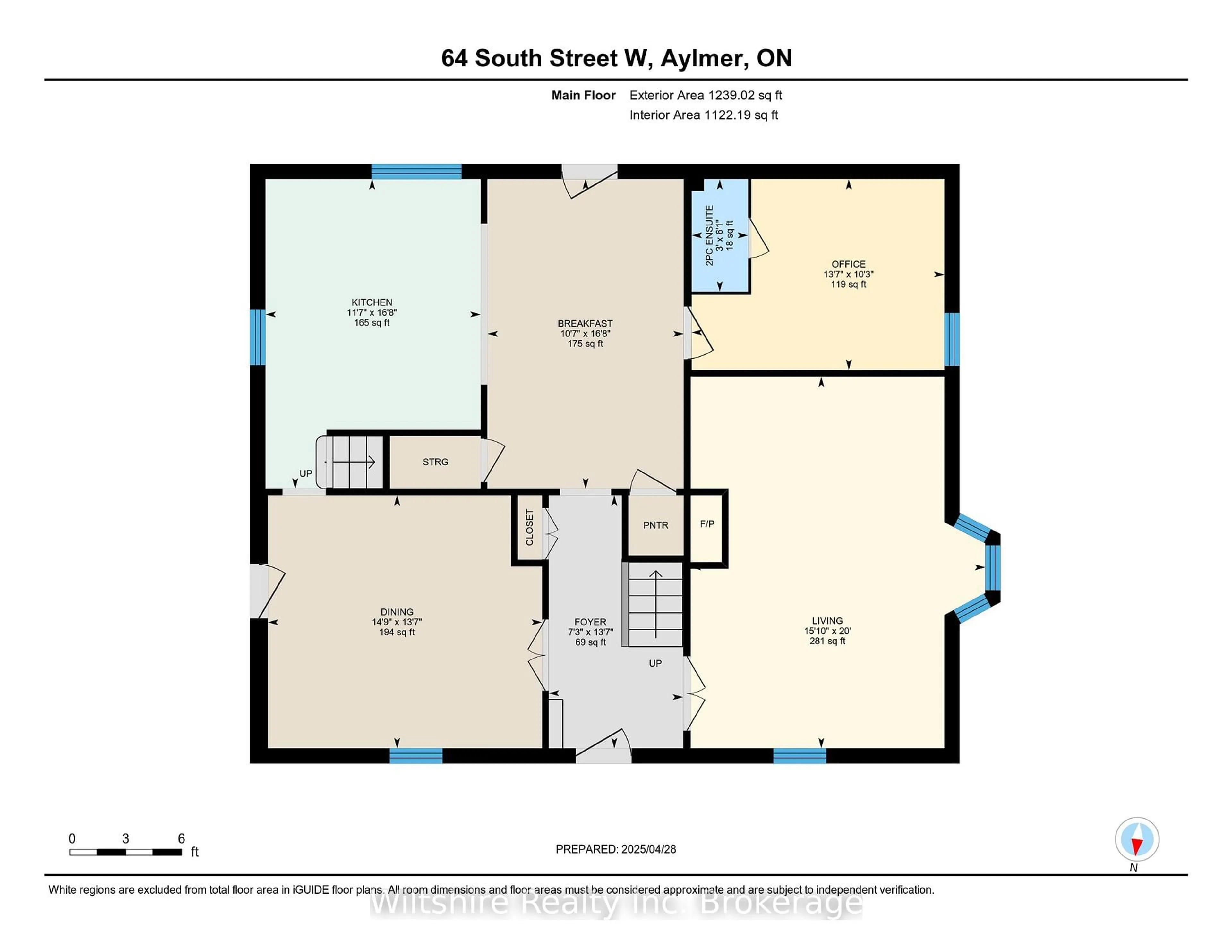 Floor plan for 64 South St, Aylmer Ontario N5H 1R1