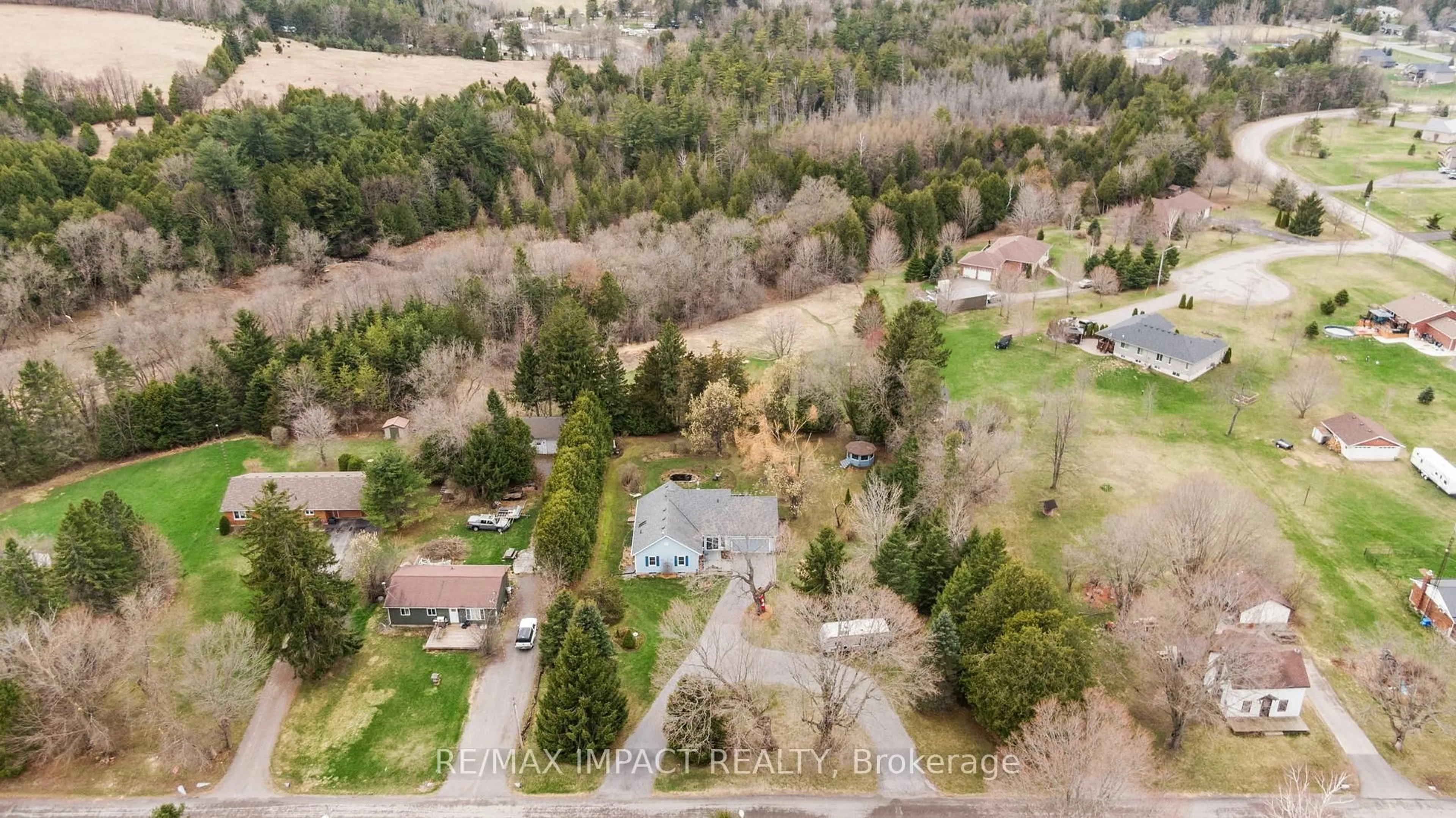 A pic from outside/outdoor area/front of a property/back of a property/a pic from drone, forest/trees view for 330 Old Percy Rd, Cramahe Ontario K0K 1M0