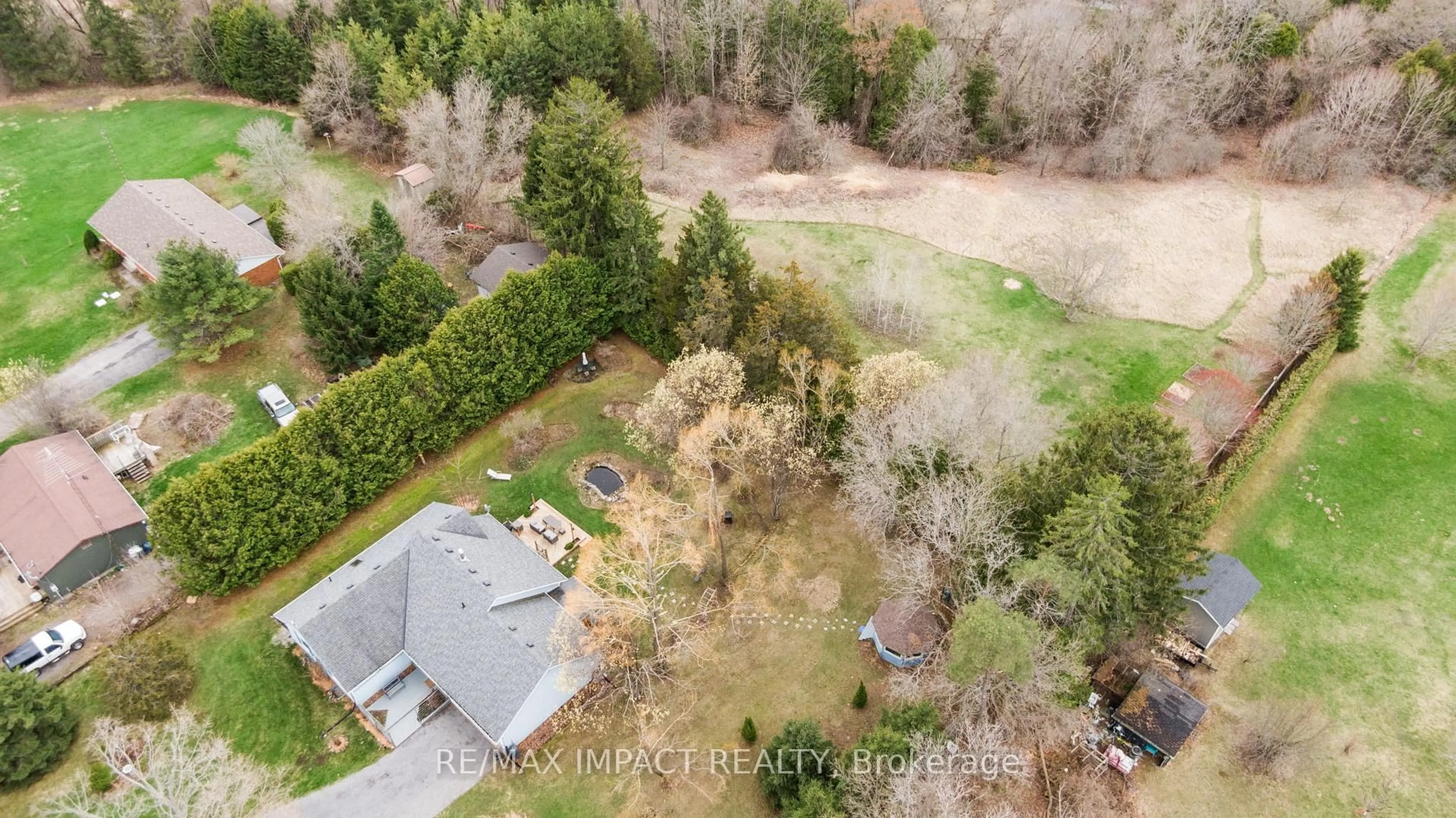 A pic from outside/outdoor area/front of a property/back of a property/a pic from drone, forest/trees view for 330 Old Percy Rd, Cramahe Ontario K0K 1M0