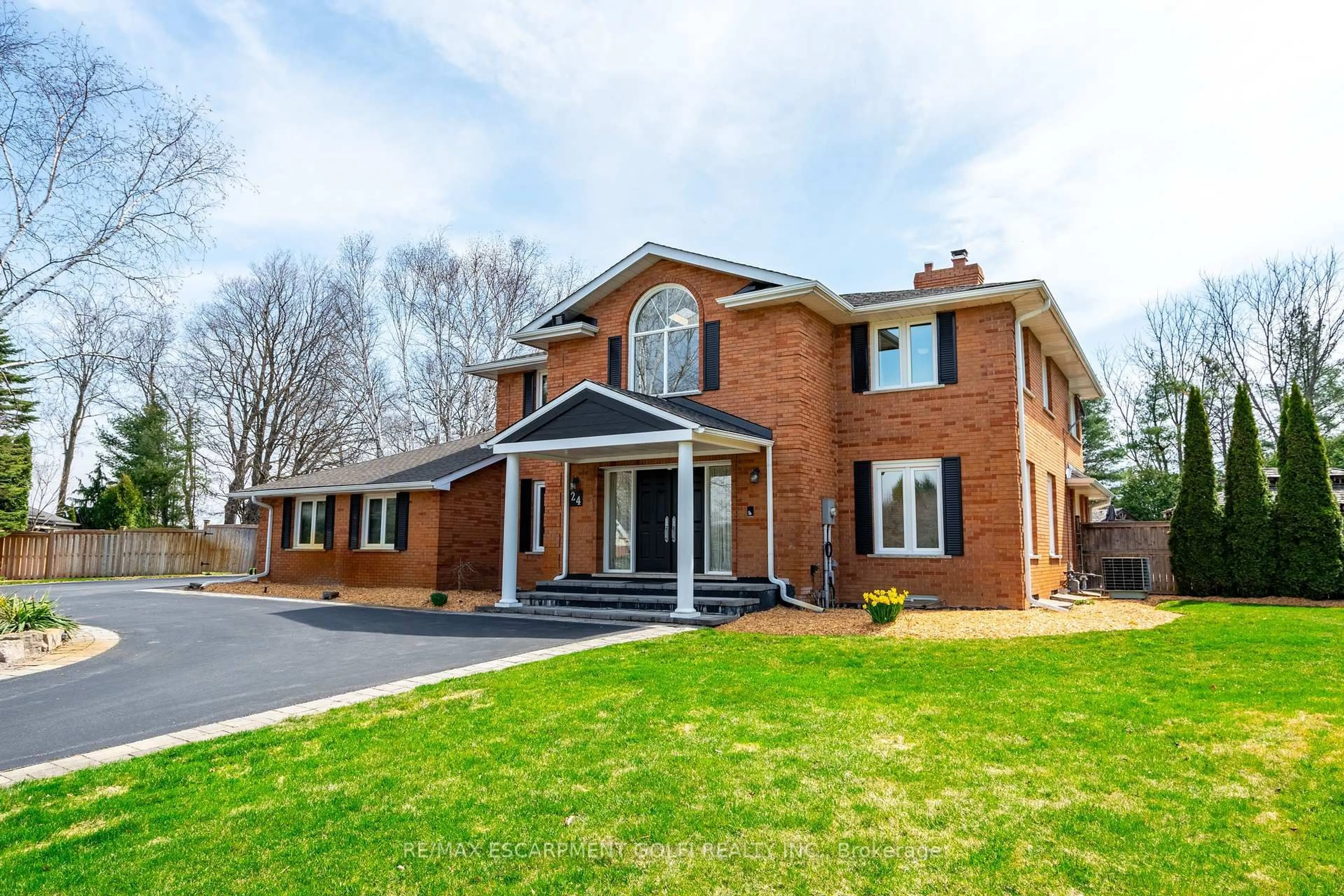 Home with brick exterior material, street for 24 JOHN MARTIN Cres, Hamilton Ontario L8B 0Z9