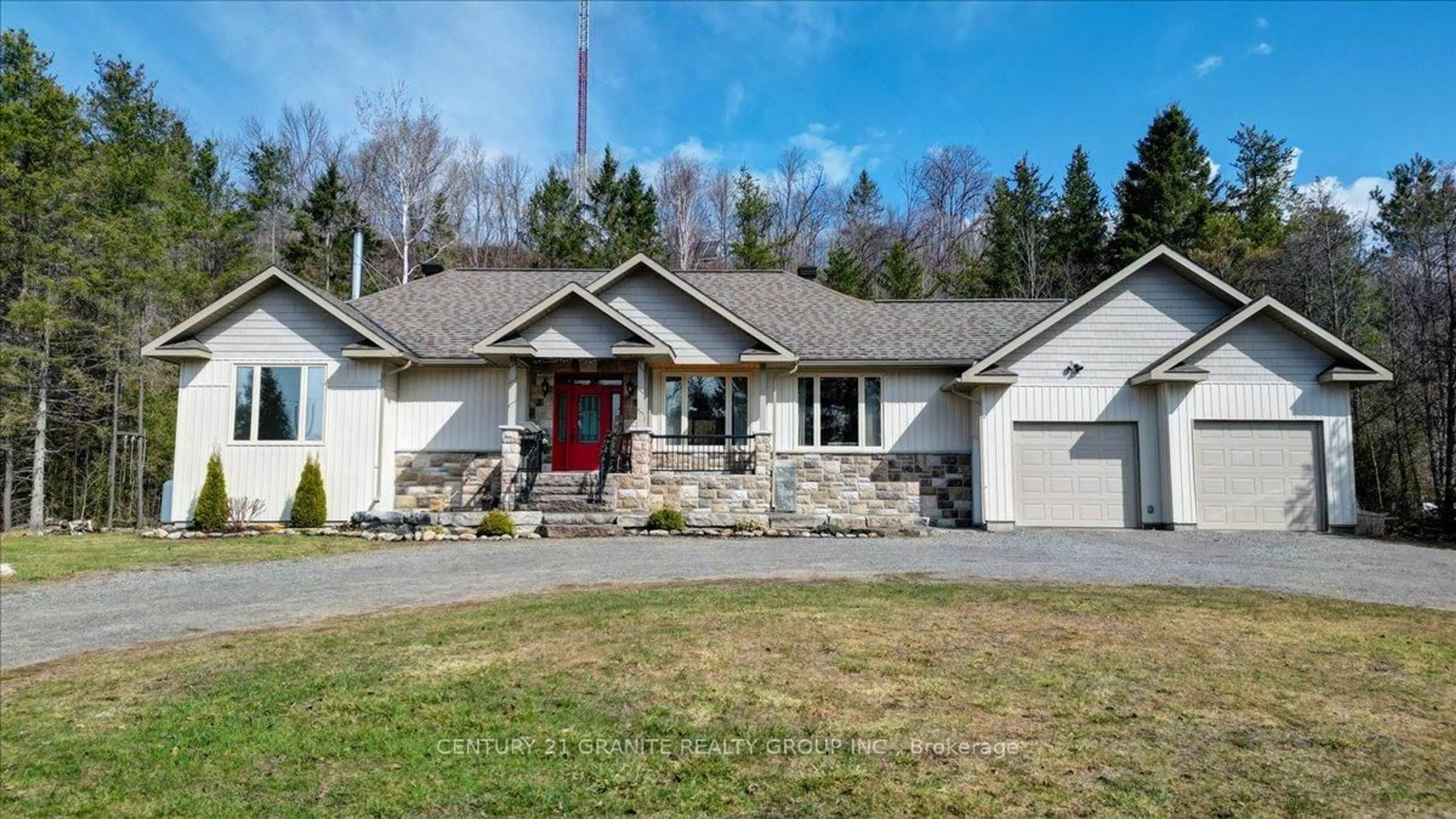 Home with vinyl exterior material, street for 172 Paudash School Rd, Bancroft Ontario K0L 1C0
