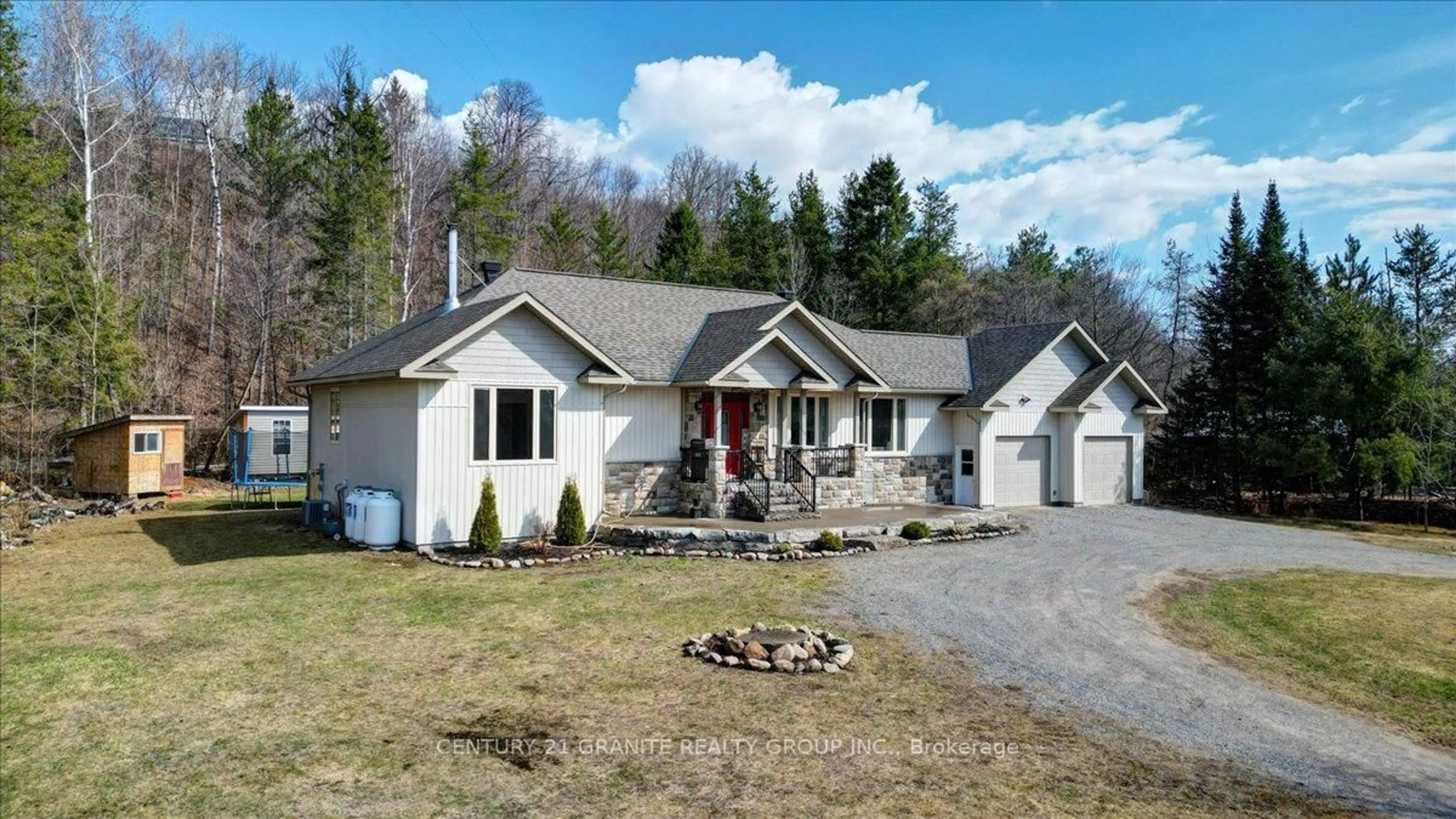Home with vinyl exterior material, street for 172 Paudash School Rd, Bancroft Ontario K0L 1C0
