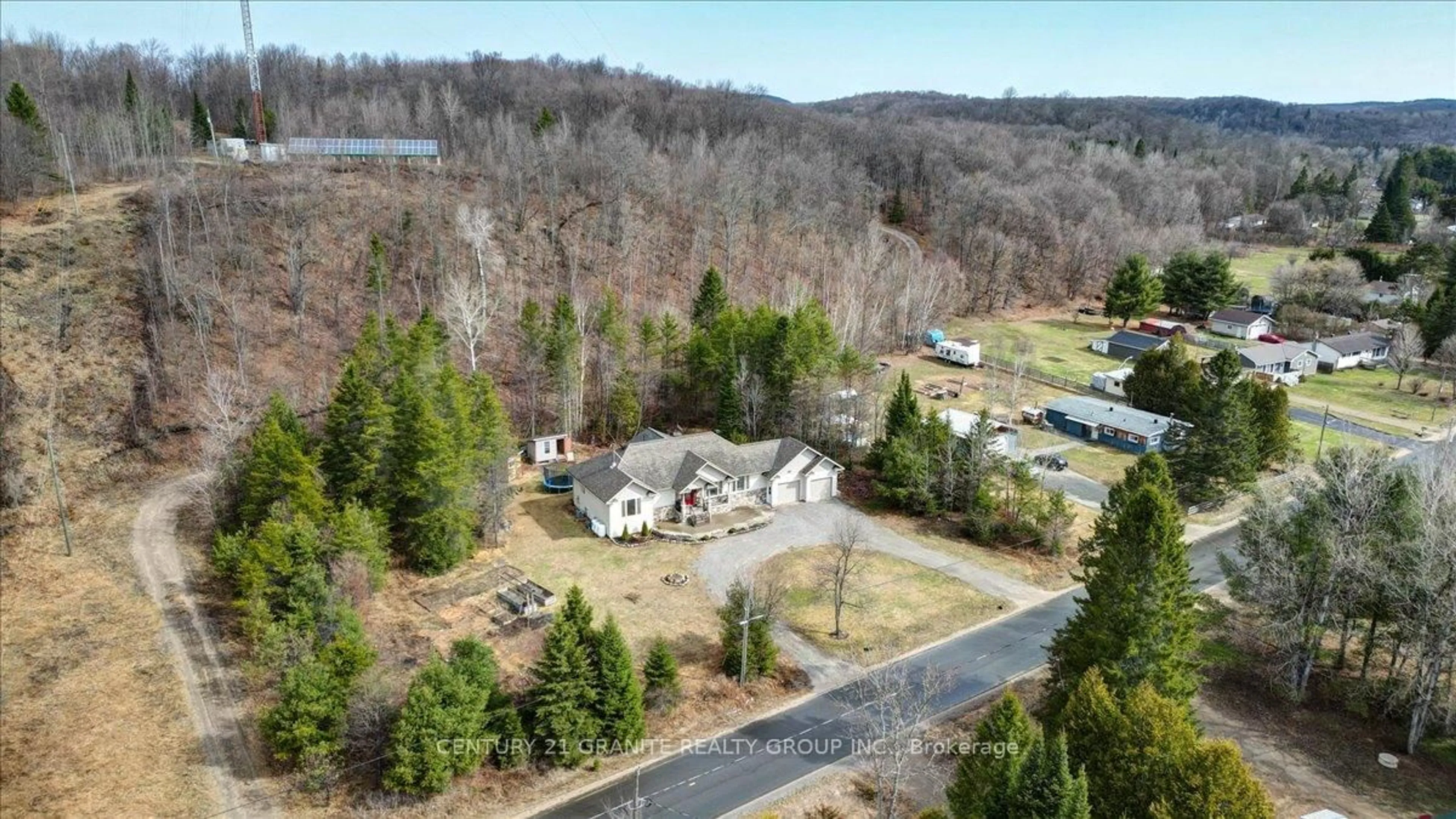 A pic from outside/outdoor area/front of a property/back of a property/a pic from drone, water/lake/river/ocean view for 172 Paudash School Rd, Bancroft Ontario K0L 1C0