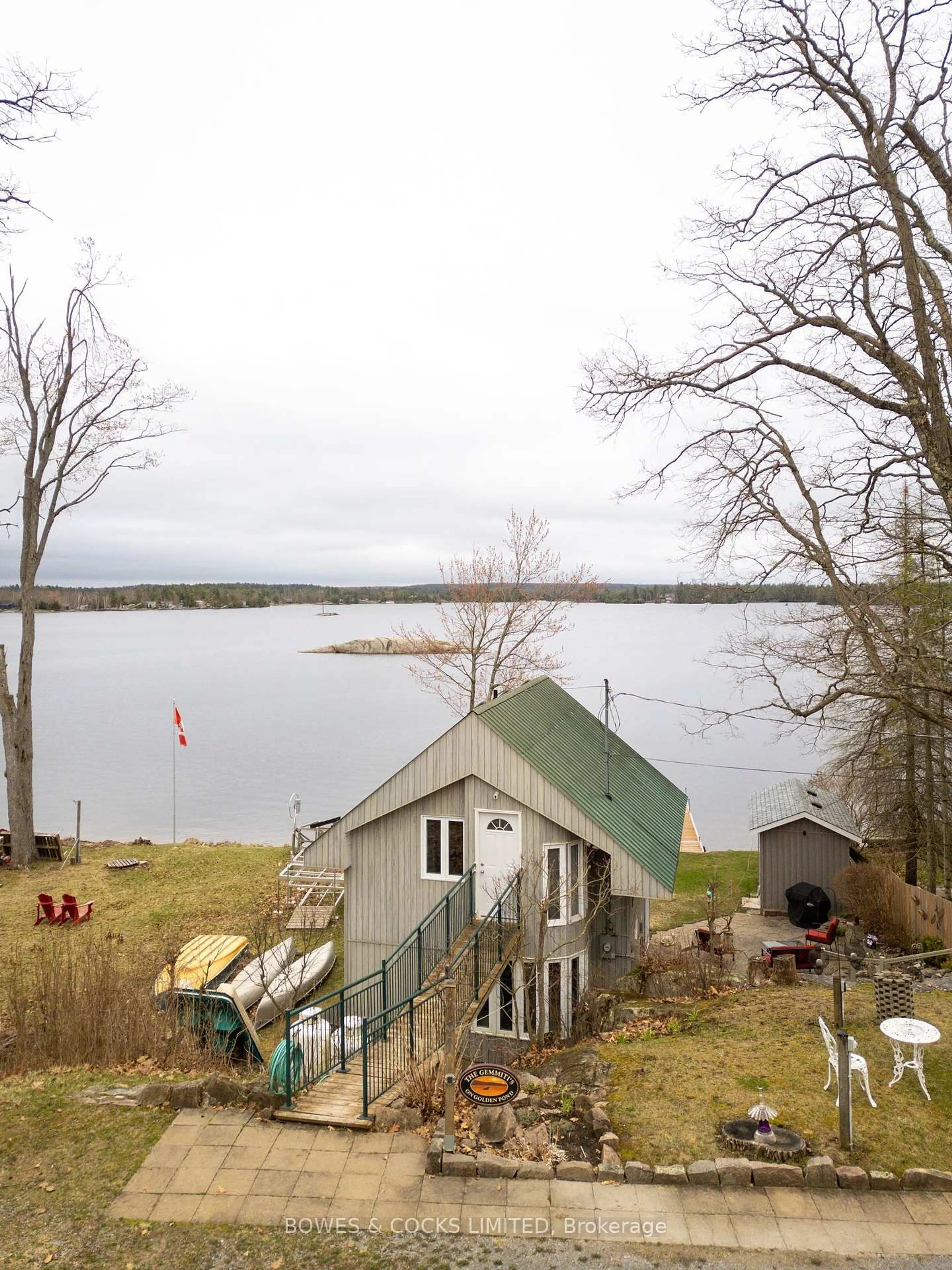 A pic from outside/outdoor area/front of a property/back of a property/a pic from drone, water/lake/river/ocean view for 31 Fire Route 28 N/A, North Kawartha Ontario K0L 2H0