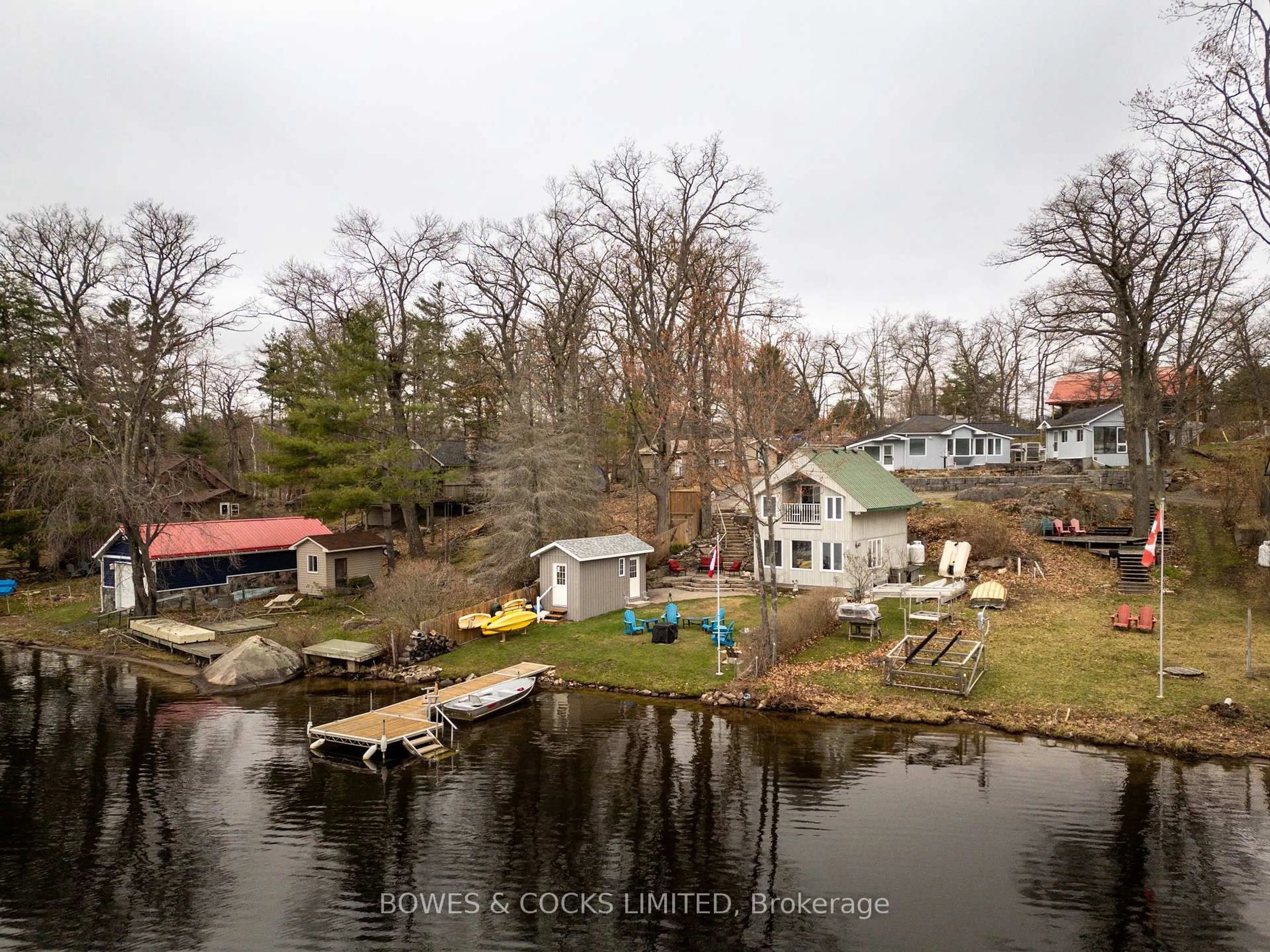 A pic from outside/outdoor area/front of a property/back of a property/a pic from drone, water/lake/river/ocean view for 31 Fire Route 28 N/A, North Kawartha Ontario K0L 2H0