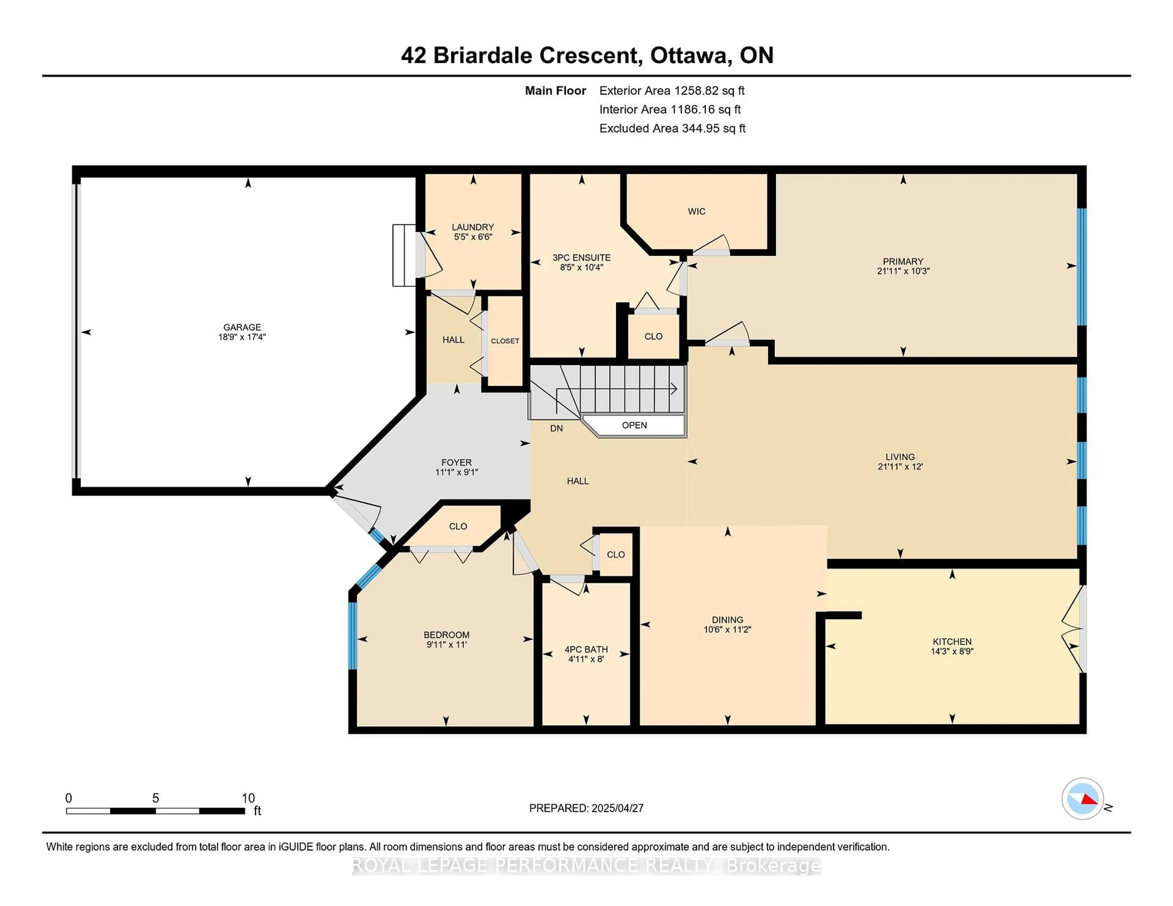 Floor plan for 42 Briardale Cres, Ottawa Ontario K2E 1C2