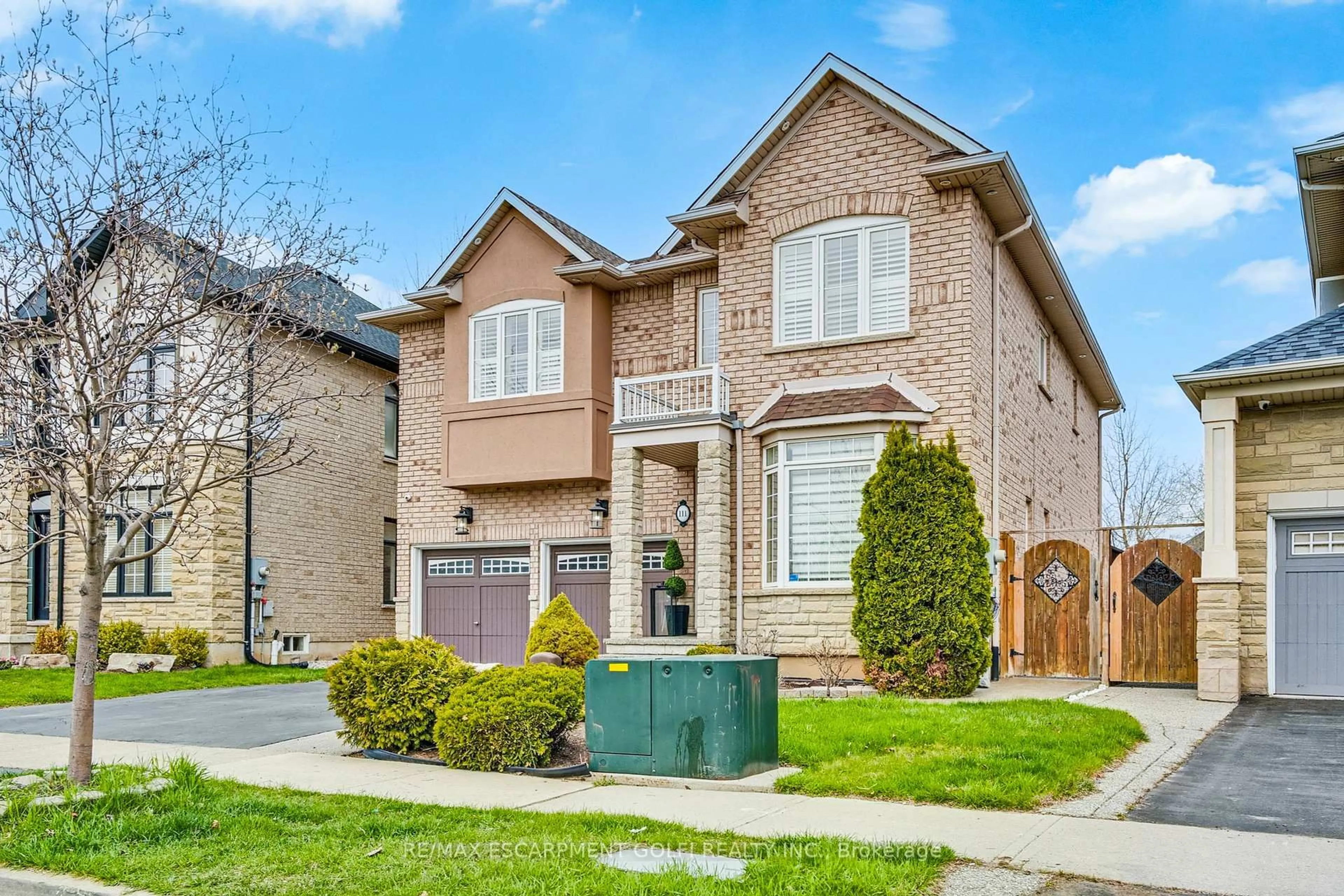 Home with brick exterior material, street for 111 GALILEO Dr, Hamilton Ontario L8E 0B5