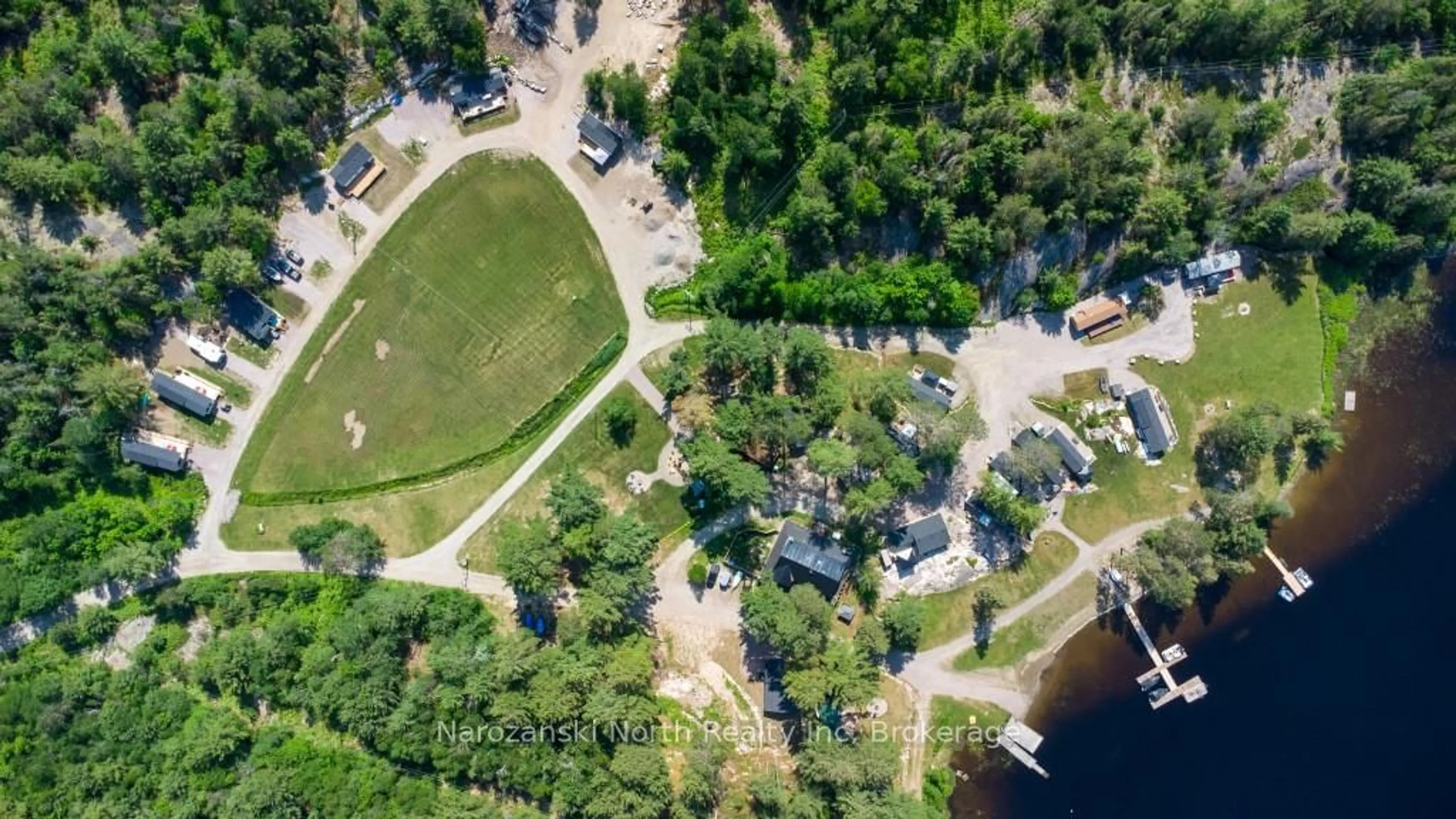 A pic from outside/outdoor area/front of a property/back of a property/a pic from drone, unknown for 120 Happy Landing Rd, French River Ontario P0M 2N0