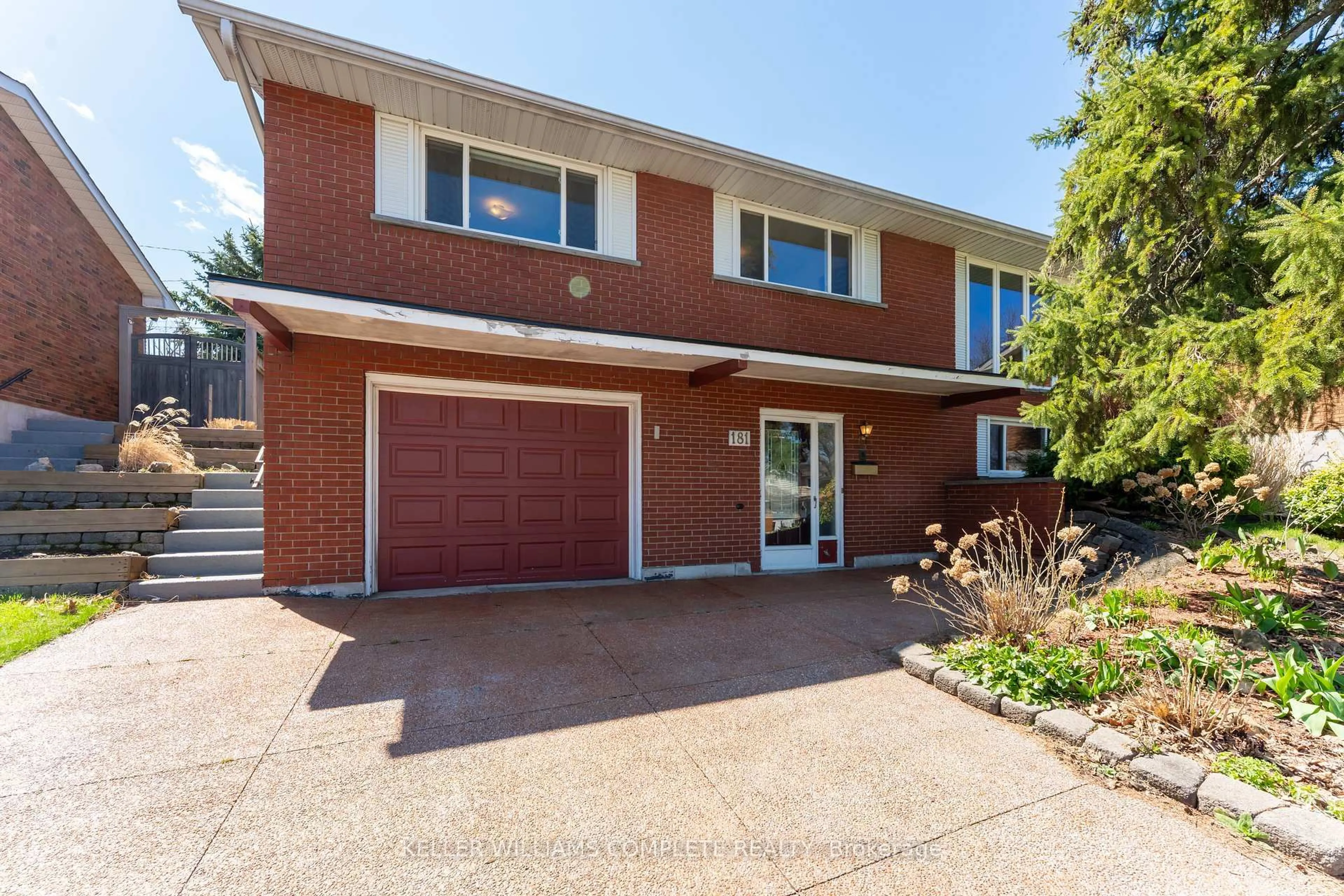 Home with brick exterior material, street for 181 Burrwood Dr, Hamilton Ontario L9C 3T3