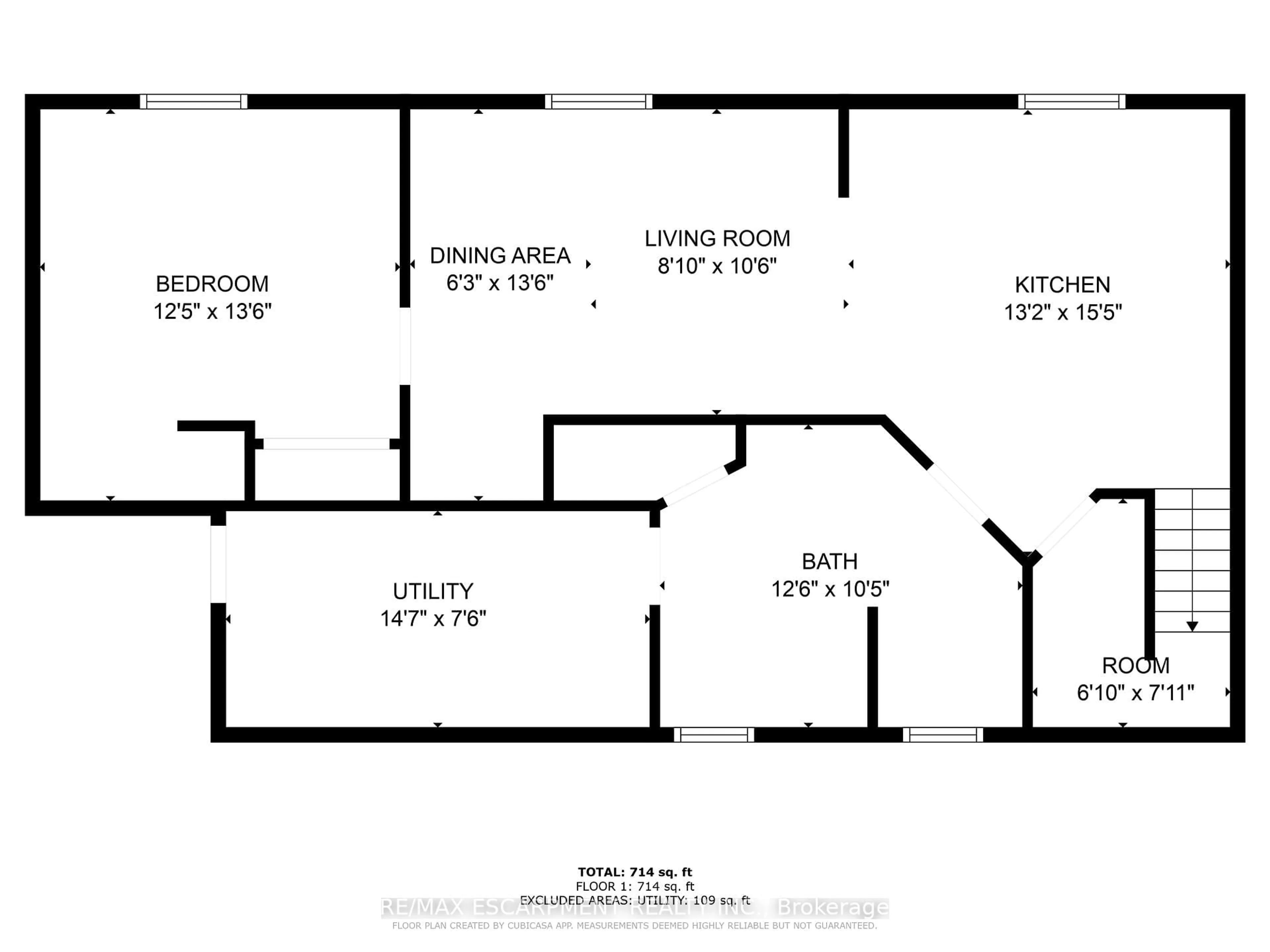 Floor plan for 374 Brunswick St, Hamilton Ontario L8H 6S2