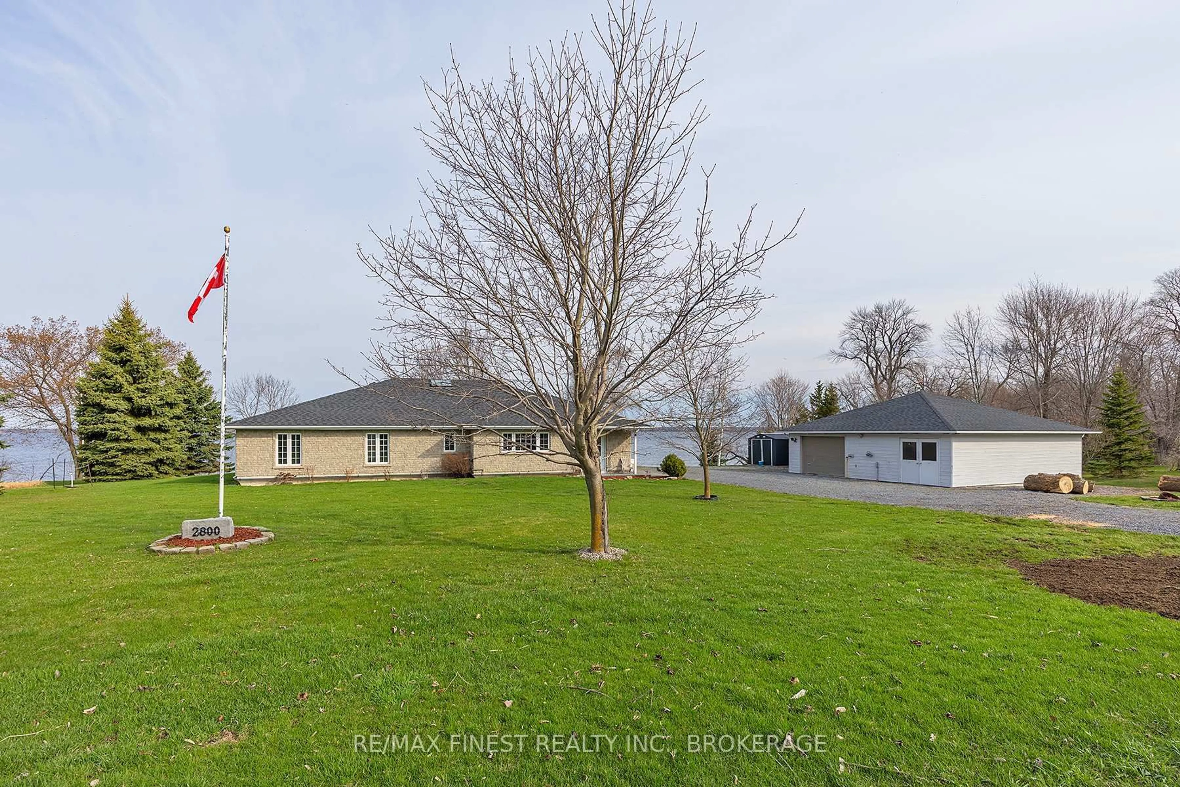 A pic from outside/outdoor area/front of a property/back of a property/a pic from drone, water/lake/river/ocean view for 2800 Front Rd, Stella Ontario K0H 2S0