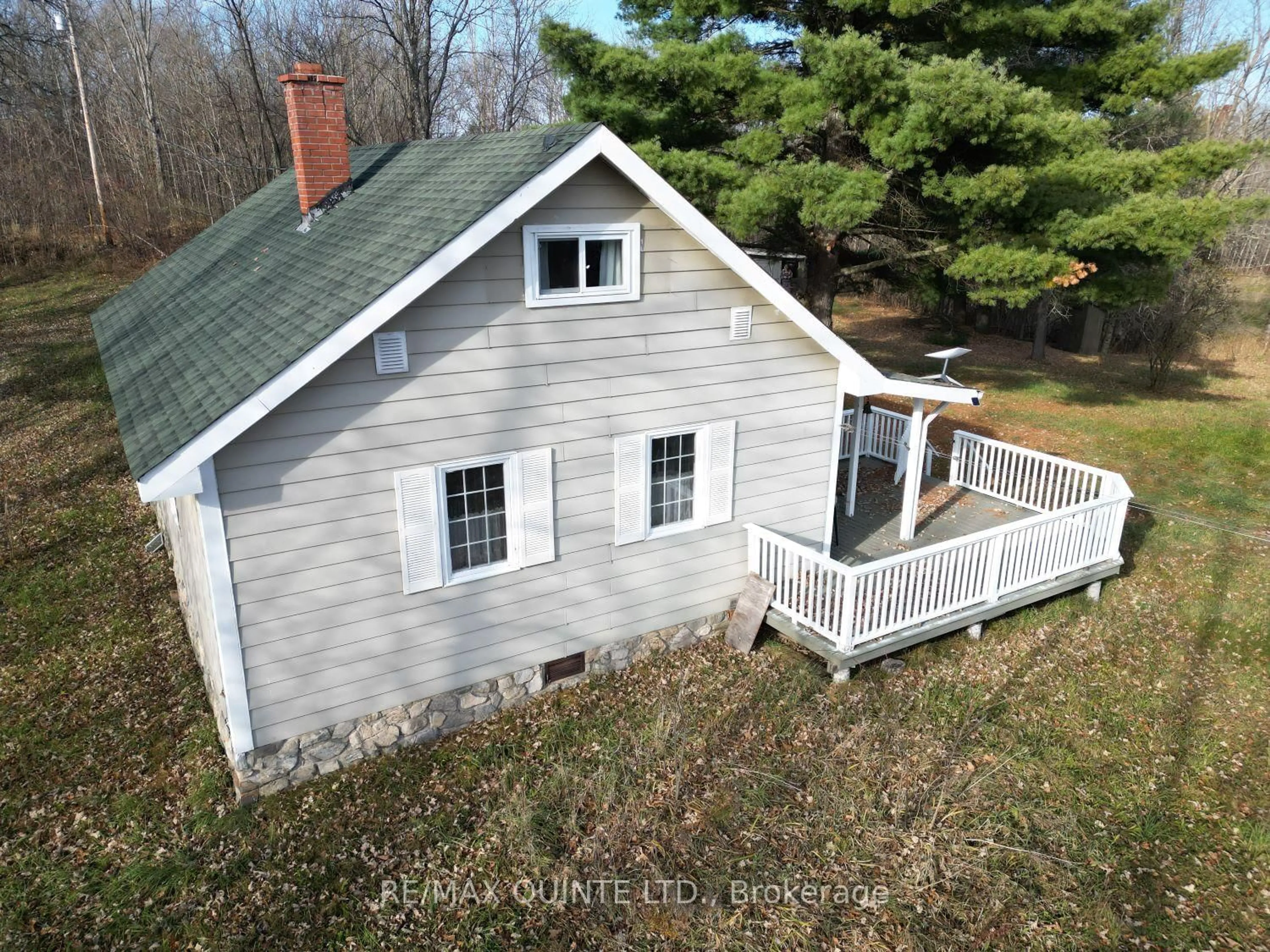 A pic from outside/outdoor area/front of a property/back of a property/a pic from drone, water/lake/river/ocean view for 1578 Cooper Rd, Madoc Ontario K0K 2K0