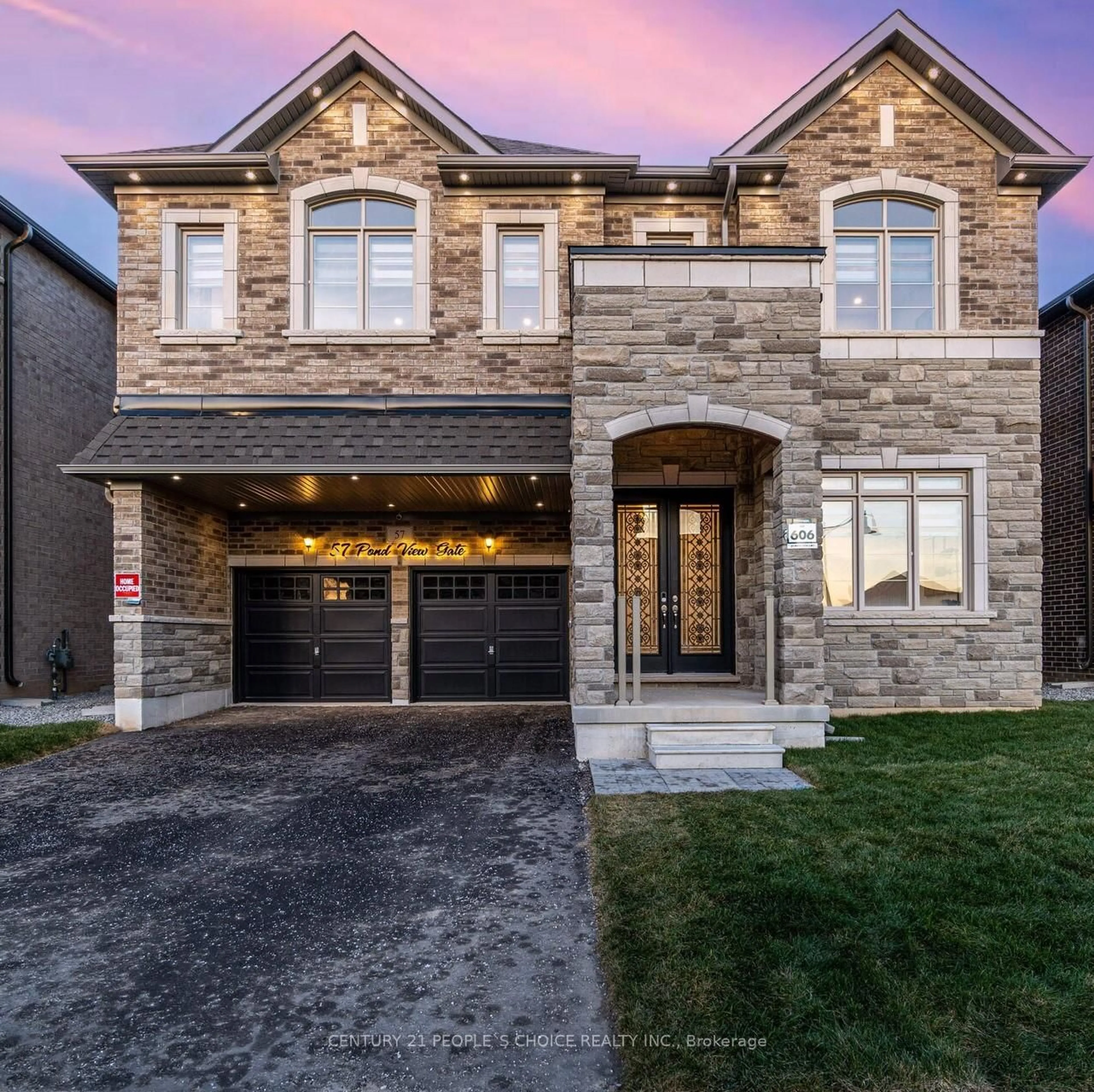 Home with brick exterior material, street for 57 Pond View Gate, Hamilton Ontario L0R 2H1