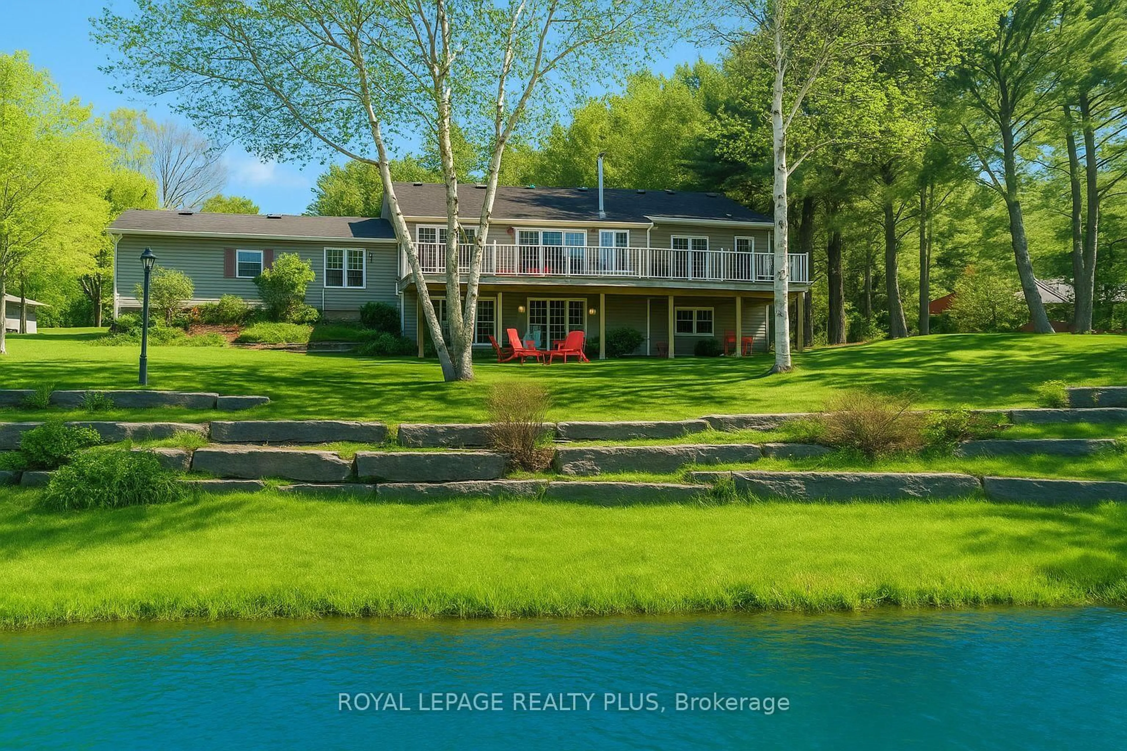 A pic from outside/outdoor area/front of a property/back of a property/a pic from drone, water/lake/river/ocean view for 16 Black Bear Dr, Kawartha Lakes Ontario K0M 1N0