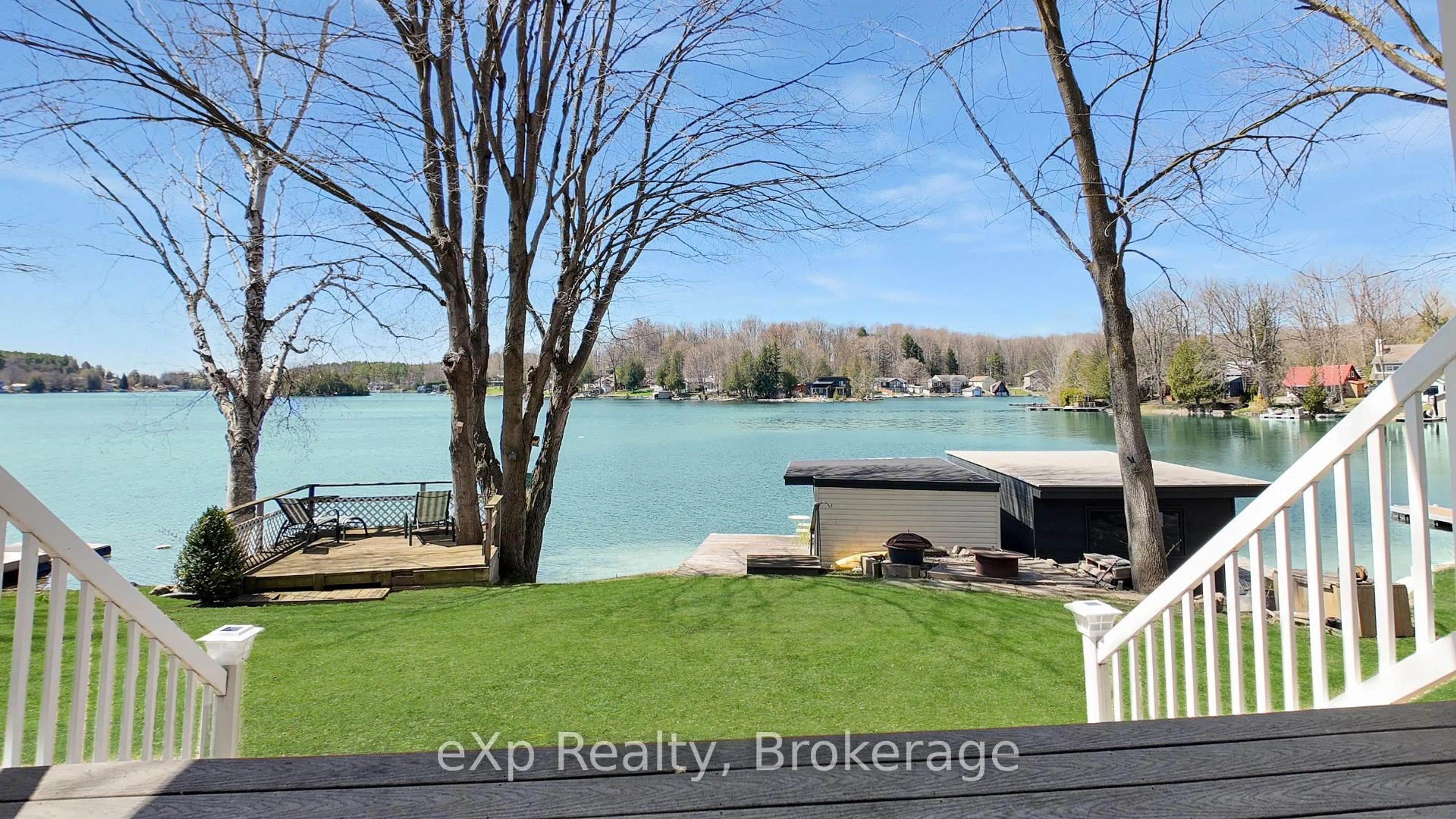 A pic from outside/outdoor area/front of a property/back of a property/a pic from drone, water/lake/river/ocean view for 182 Lake Rosalind Road 1 N/A, Brockton Ontario N4N 3B9
