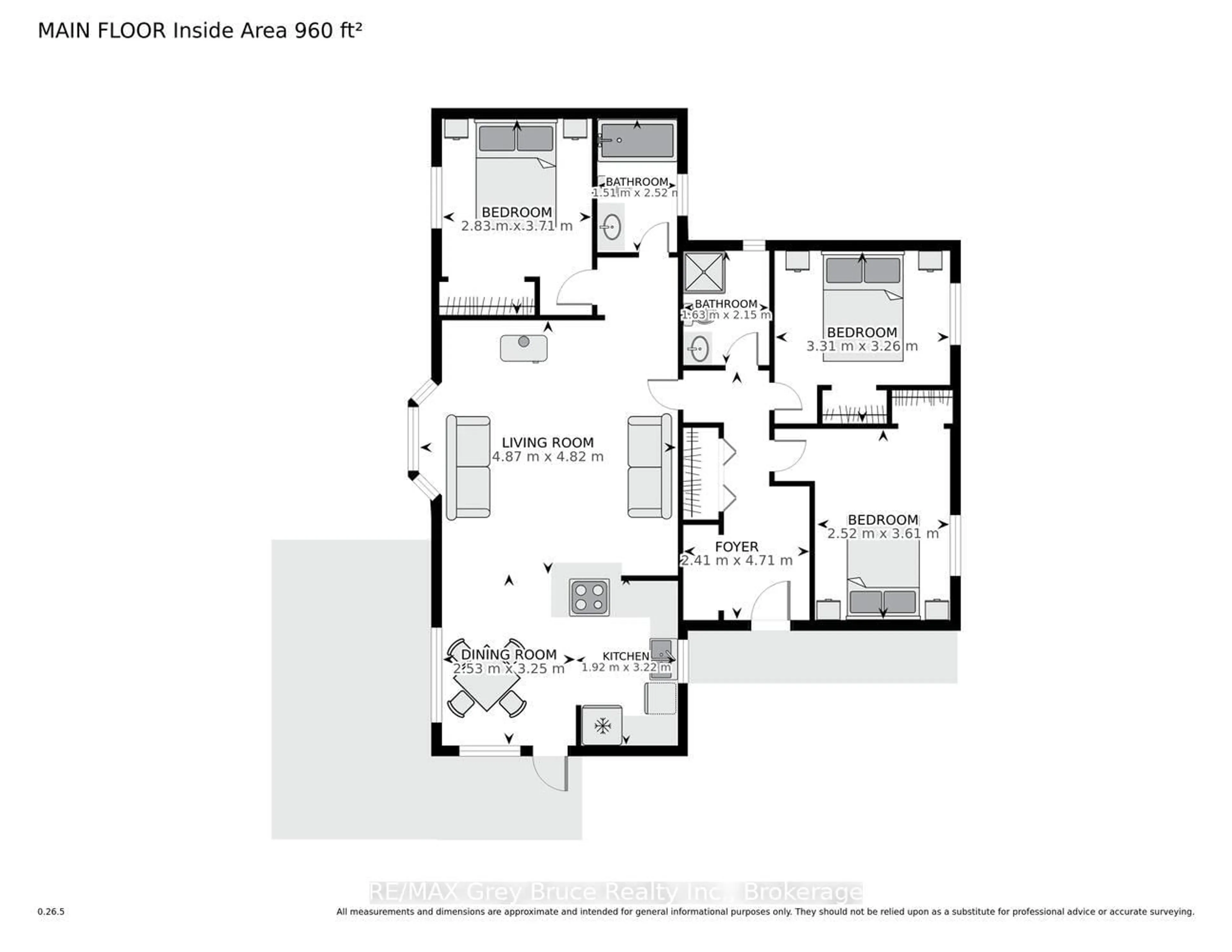 Floor plan for 65 Lawrence Rd, South Bruce Peninsula Ontario N0H 2T0