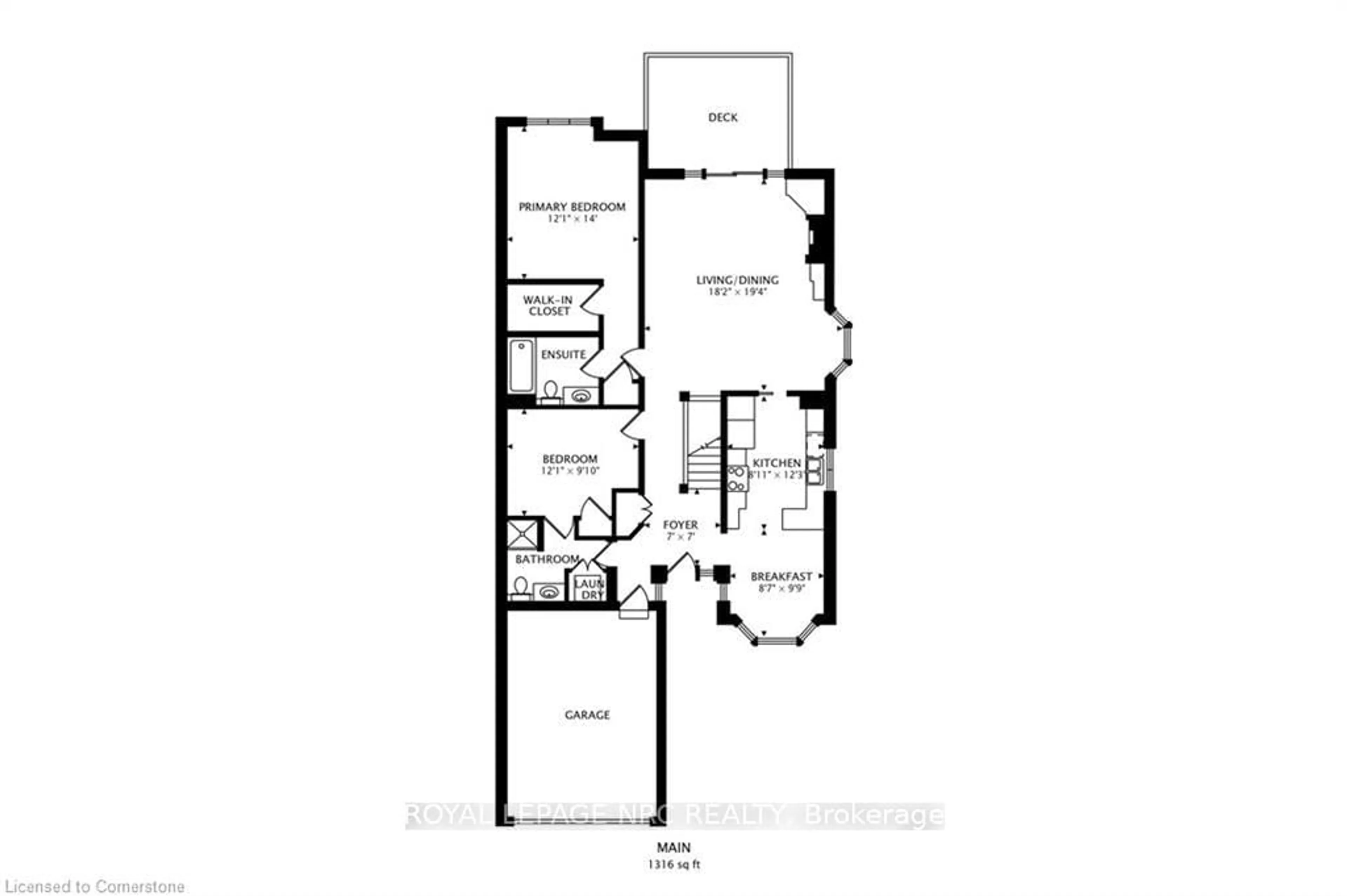 Floor plan for 121 Glen Morris Dr #12, St. Catharines Ontario L2T 4C5