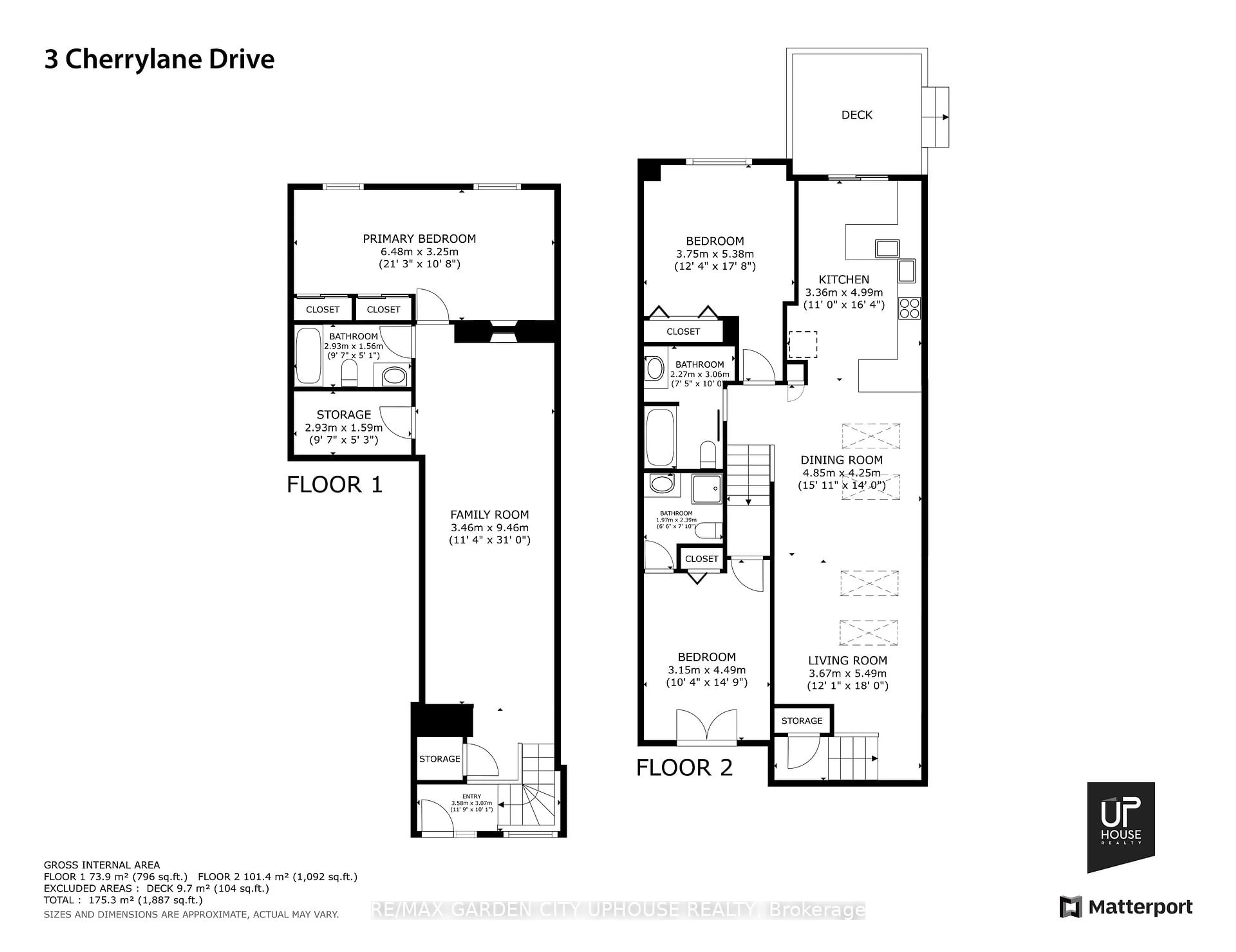 Floor plan for 3 CHERRY St, St. Catharines Ontario L2R 5M3